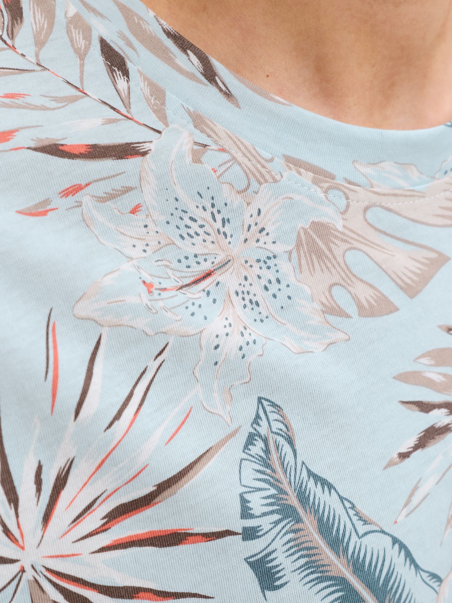 Jack & Jones JJHONOLULU AOP TEE SS CREW NECK Celestial Blue 2900164295015