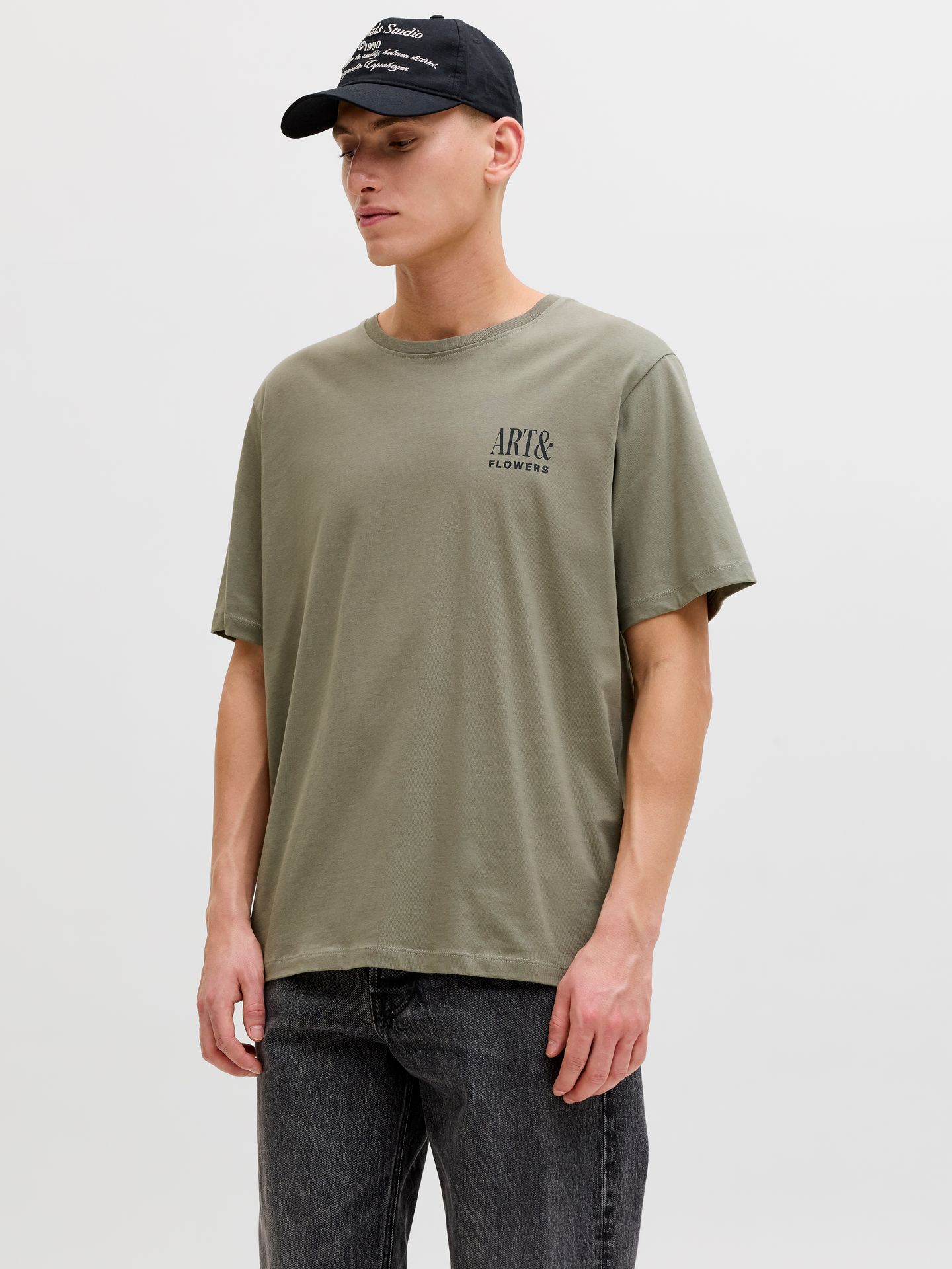 Jack & Jones JJBALI TEE SS CREW NECK Vetiver 00117280-EKA26011400003221