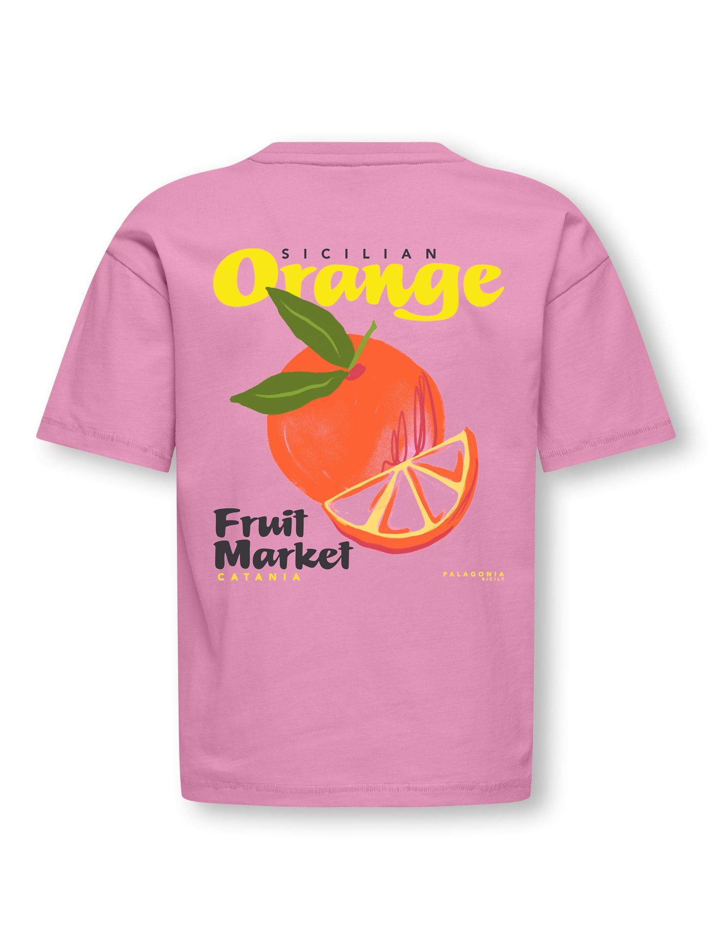 Only KOGMANJA LIFE S/S PRINT TOP JRS Begonia Pink/Mars Red Lines/23/Stud 2900164308012