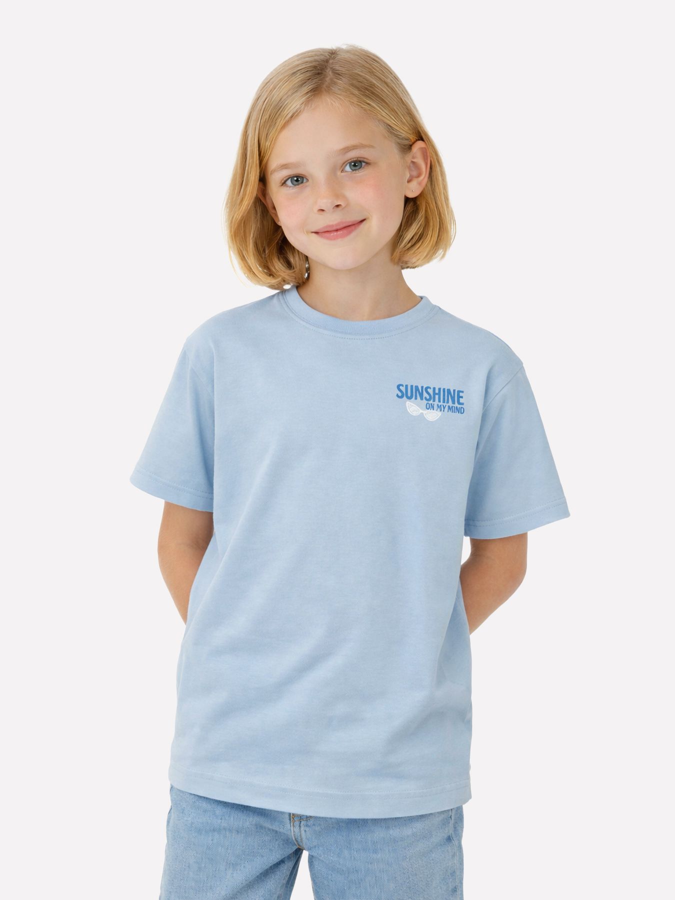 Only KOGMANJA LIFE S/S PRINT TOP JRS Winter Sky/Sunshine 2900164309019