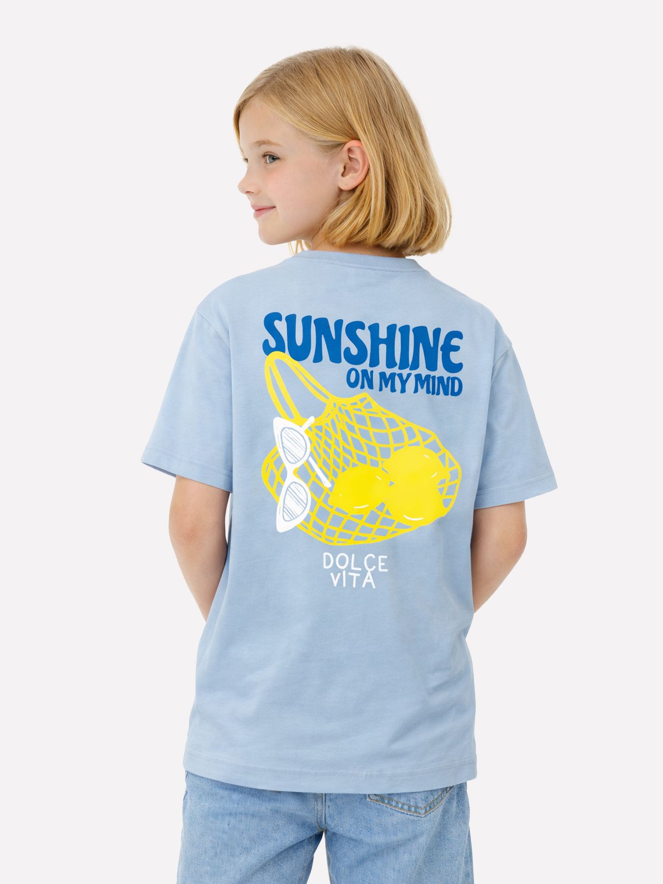 Only KOGMANJA LIFE S/S PRINT TOP JRS Winter Sky/Sunshine 00117283-EKA26011400003370