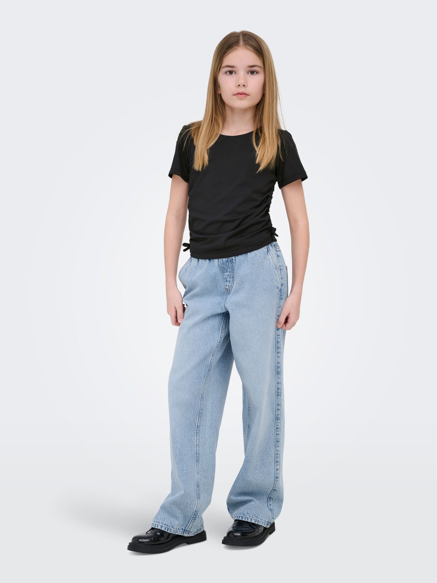 Only KOGEA S/S RUCHING TOP VD JRS Black 2900164311036