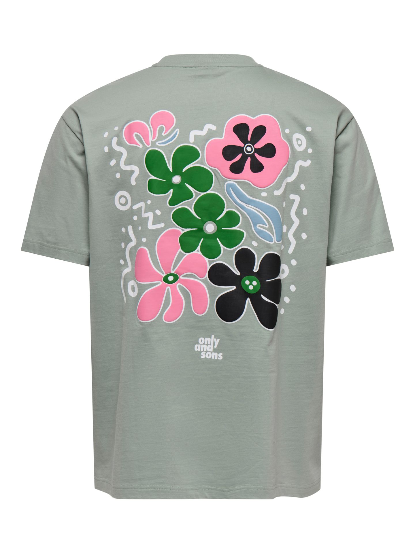 Only & Sons ONSFLEURI LIFE FLOWER RLX SS TEE Iceberg Green/ARROWHEAD 2900164316017