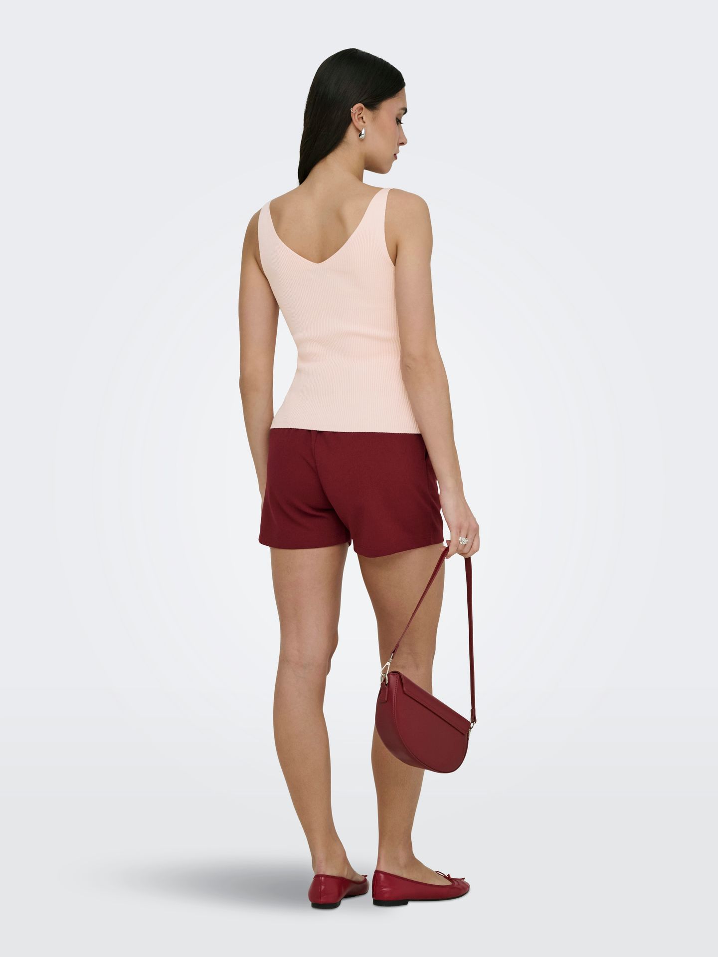 Only JDYNANNA S/L EMBROIDERY TOP KNT Pink Dogwood/W MAUVE WINE BUTTERFLY 2900164321035