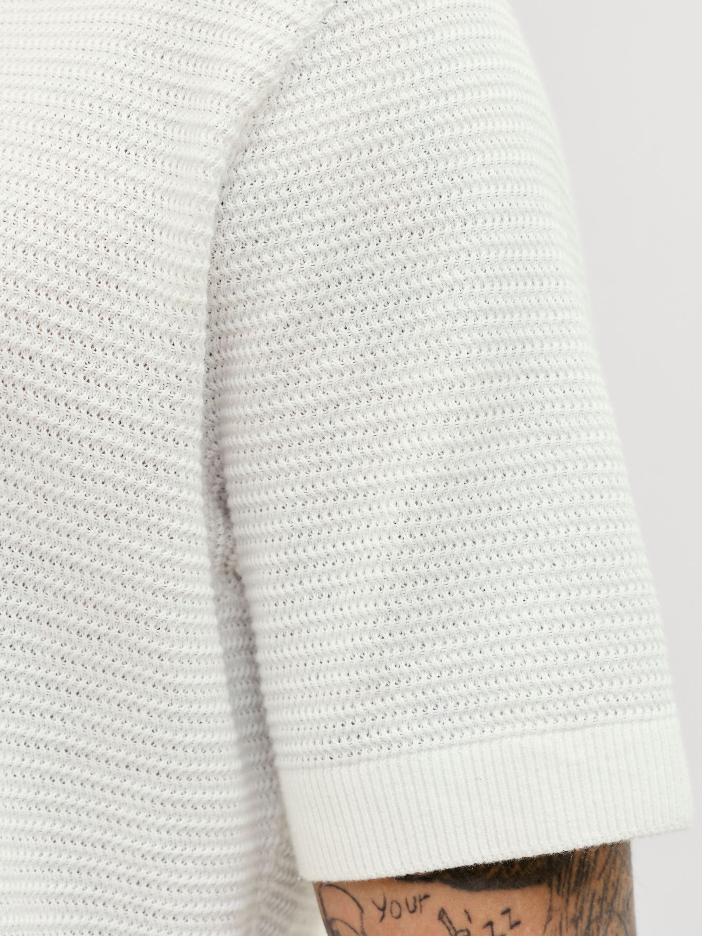 Jack & Jones JPRBLURILEY KNIT POLO SS SN Cloud Dancer 2900165181027