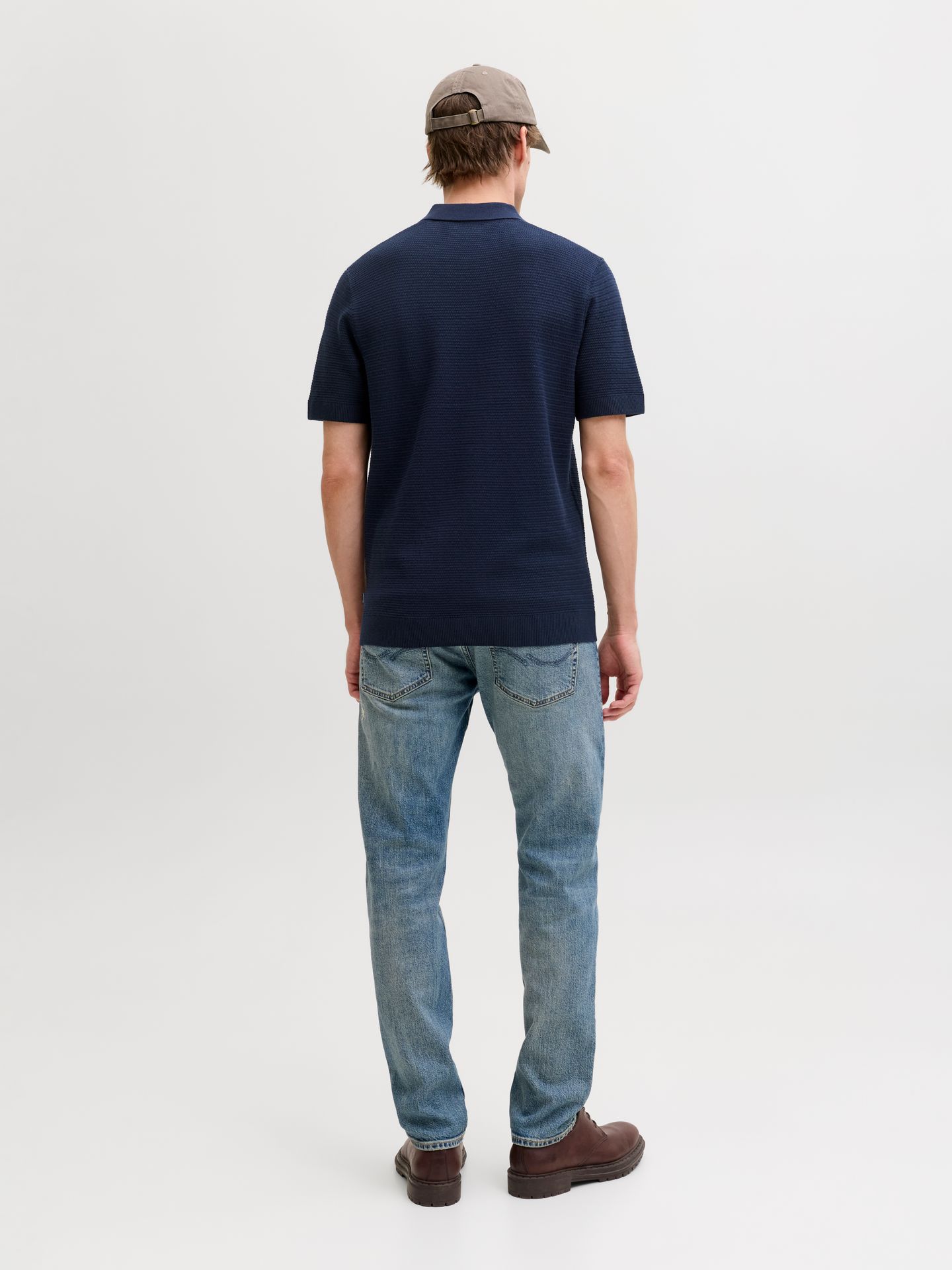 Jack & Jones JPRBLURILEY KNIT POLO SS SN Sky Captain 2900164328041