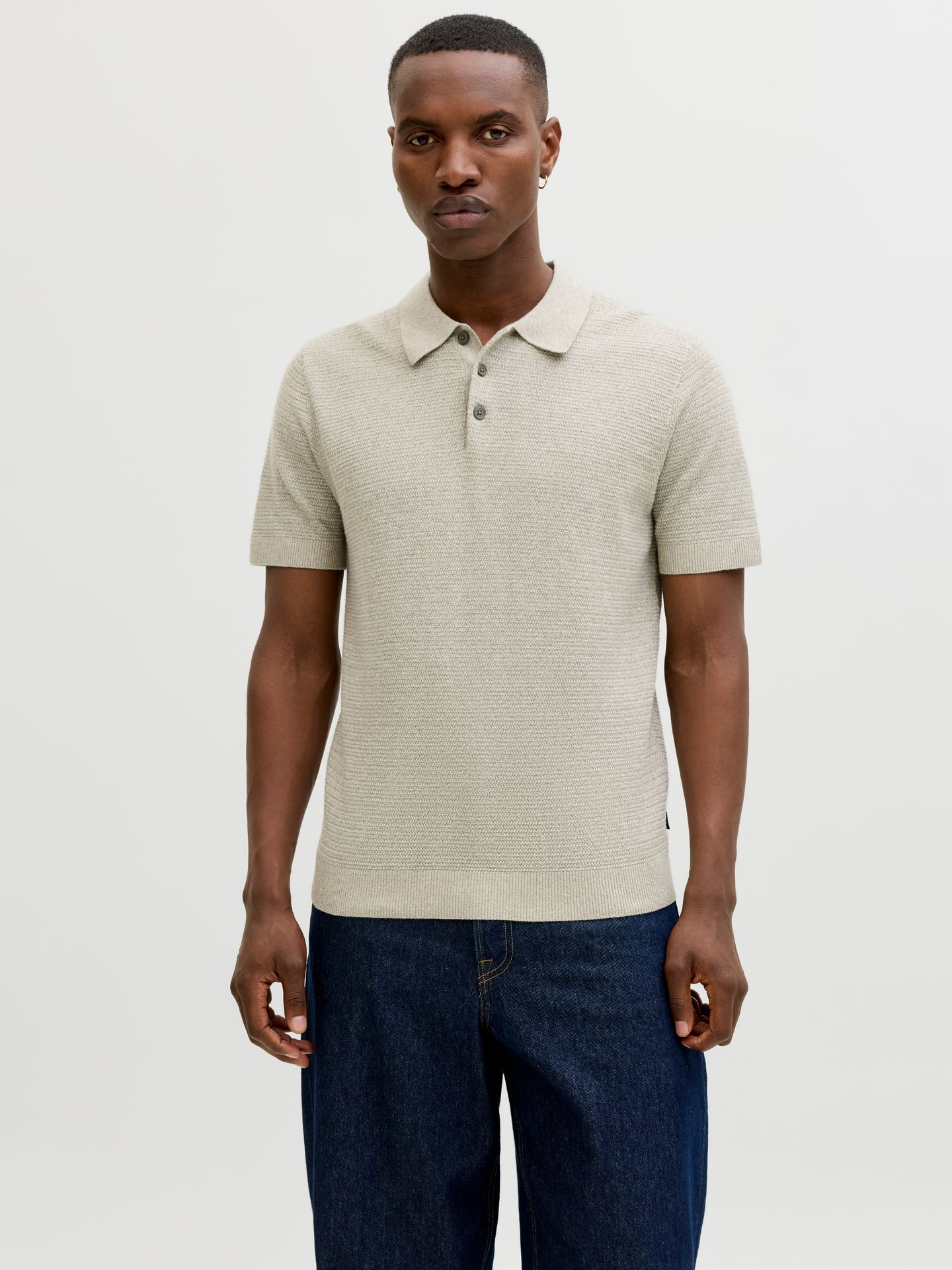 Jack & Jones JPRBLURILEY KNIT POLO SS SN Mermaid/twist 2900164327051