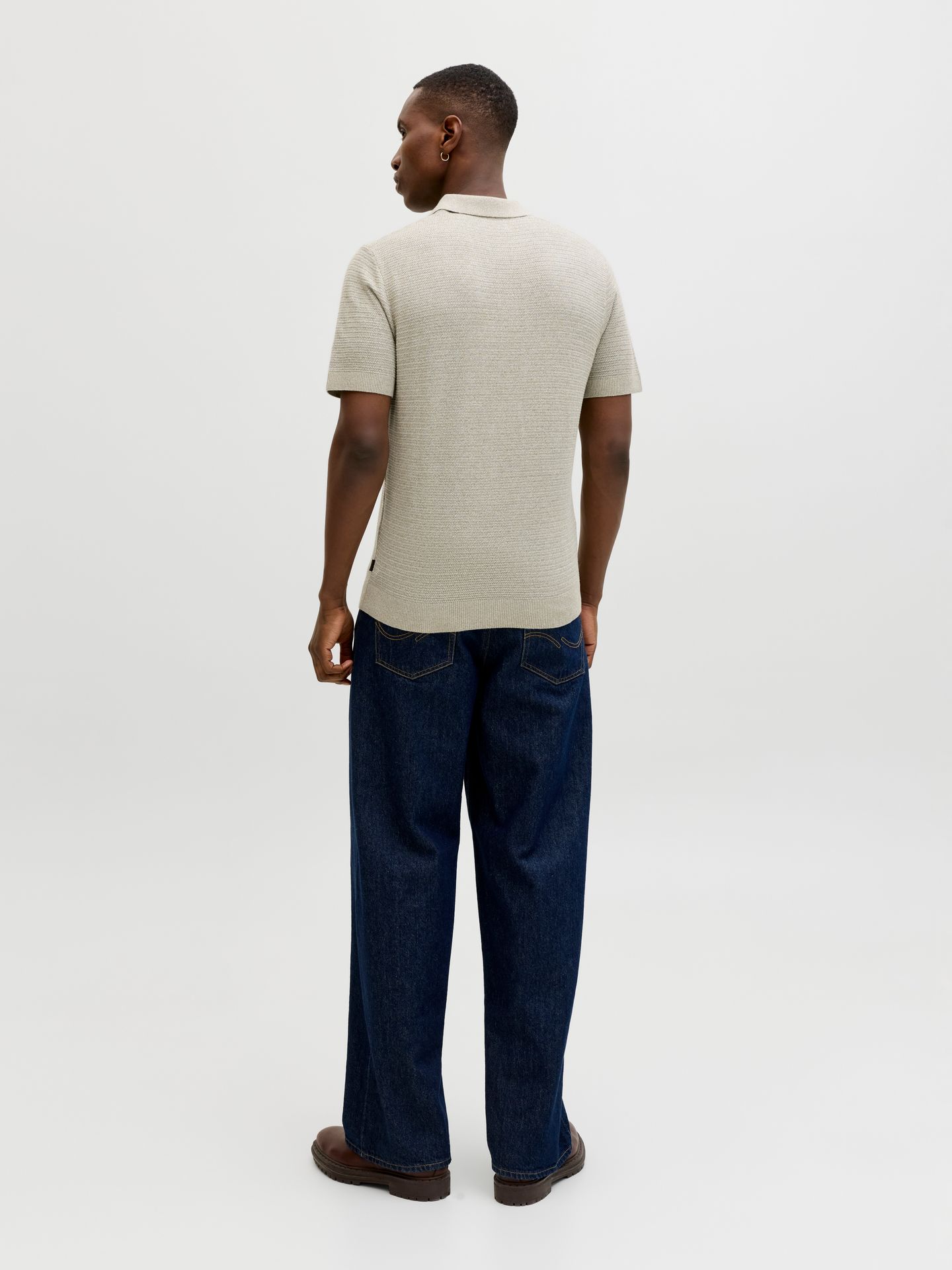 Jack & Jones JPRBLURILEY KNIT POLO SS SN Mermaid/twist 2900164327051