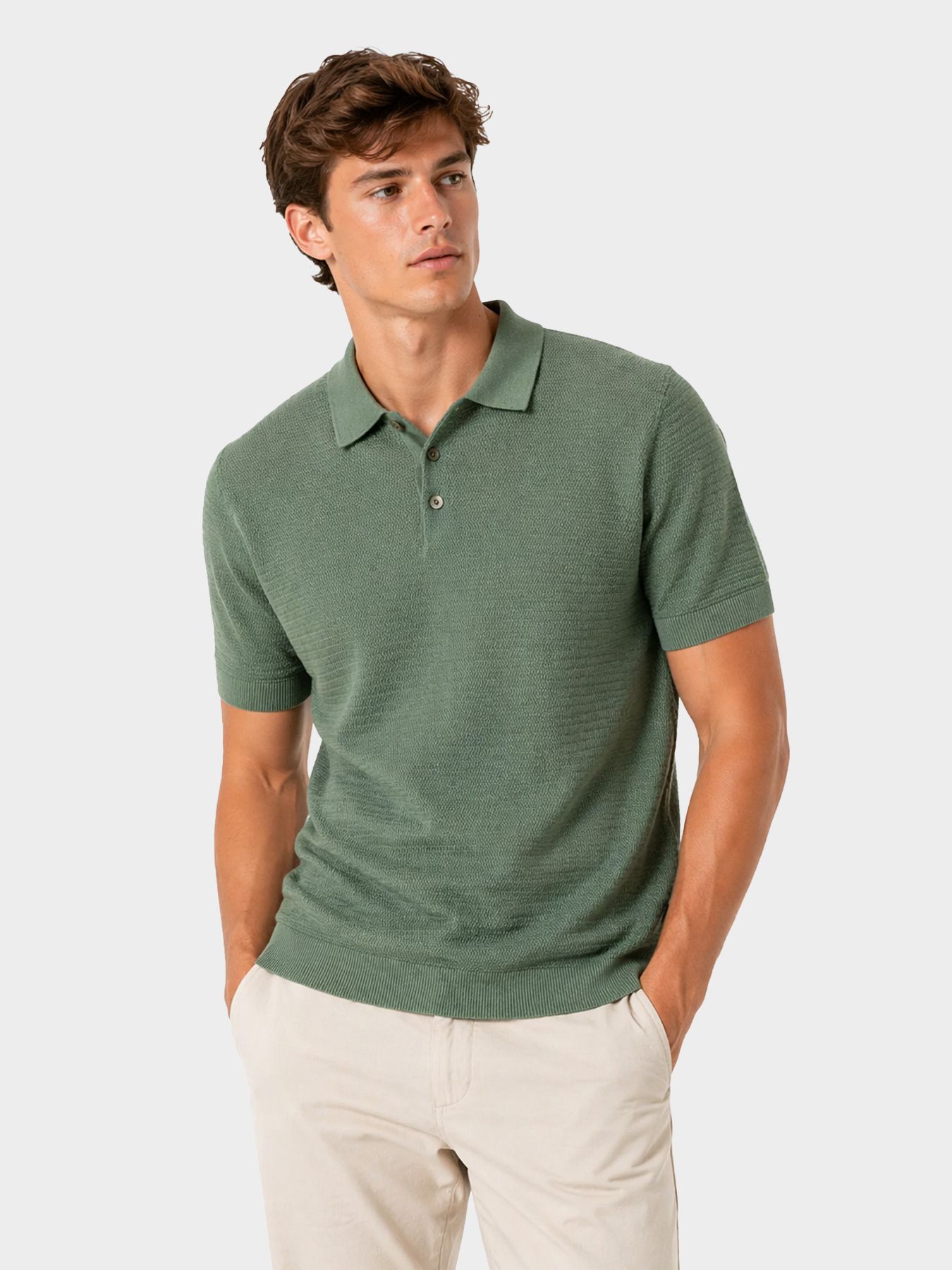 Jack & Jones JPRBLURILEY KNIT POLO SS SN Laurel Wreath 00117288-EKA26011400003446