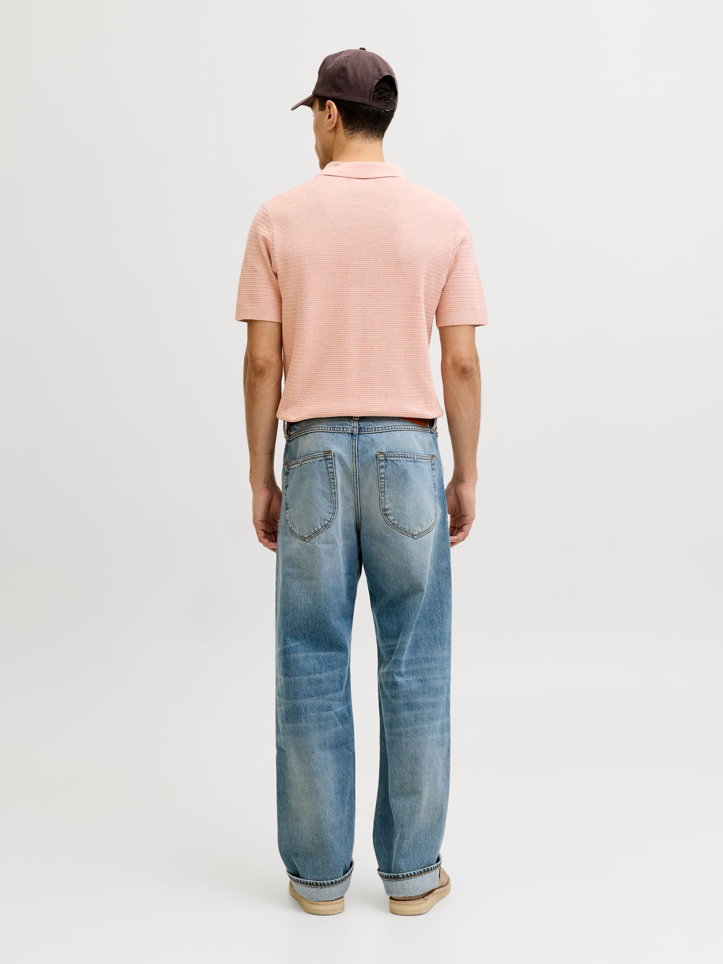 Jack & Jones JPRBLURILEY KNIT POLO SS SN Misty Rose/twist 2900166131045