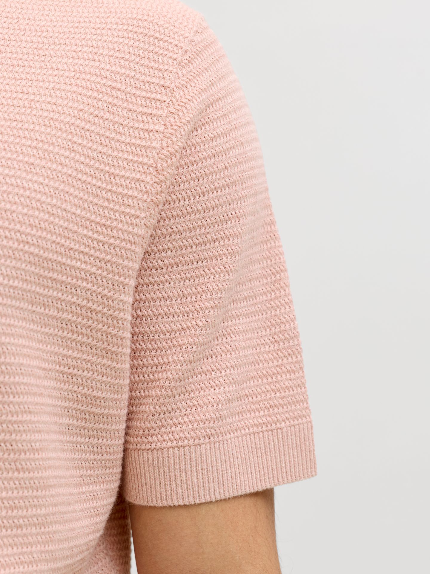 Jack & Jones JPRBLURILEY KNIT POLO SS SN Misty Rose/twist 2900166131045