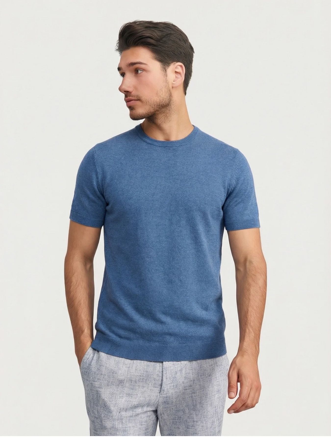 Blue Industry Kbi-M17 T-shirts Denim Blue 00117290-DEBL