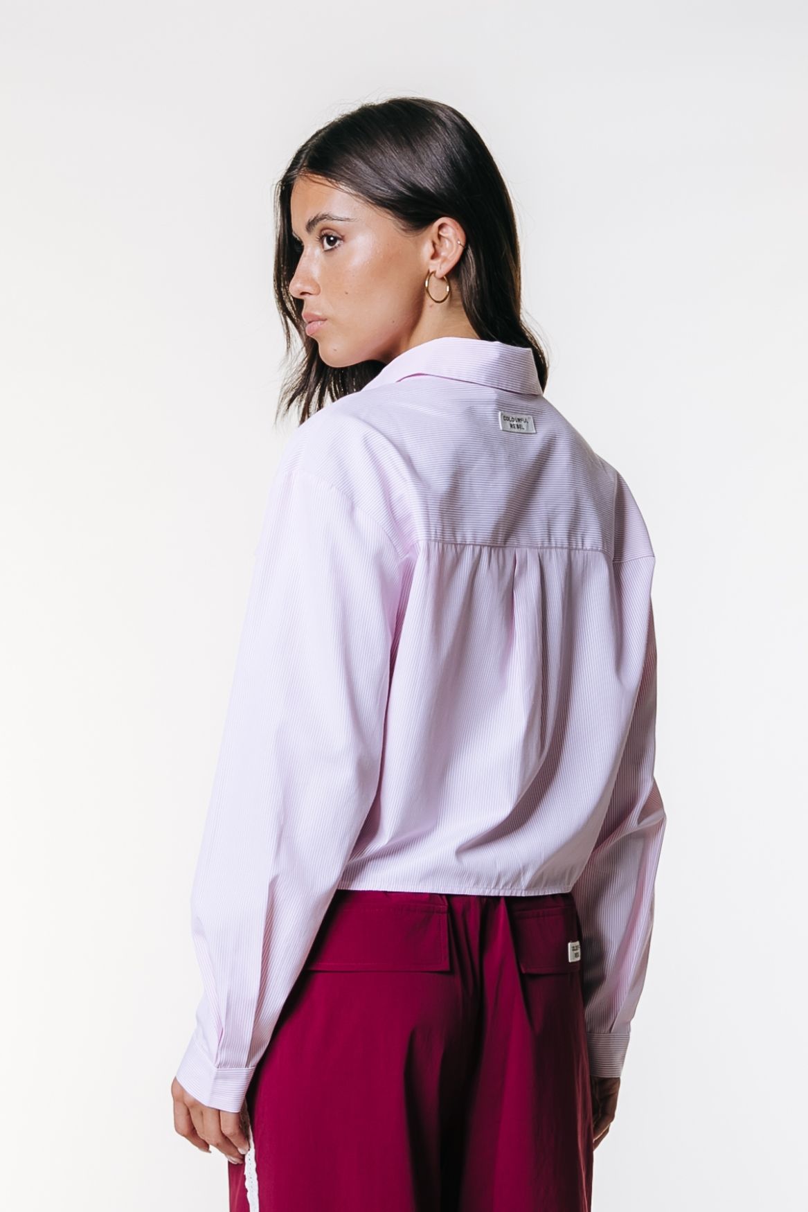 Colourful Rebel Febe Striped Cropped Blouse 611 soft pink 2900164366036