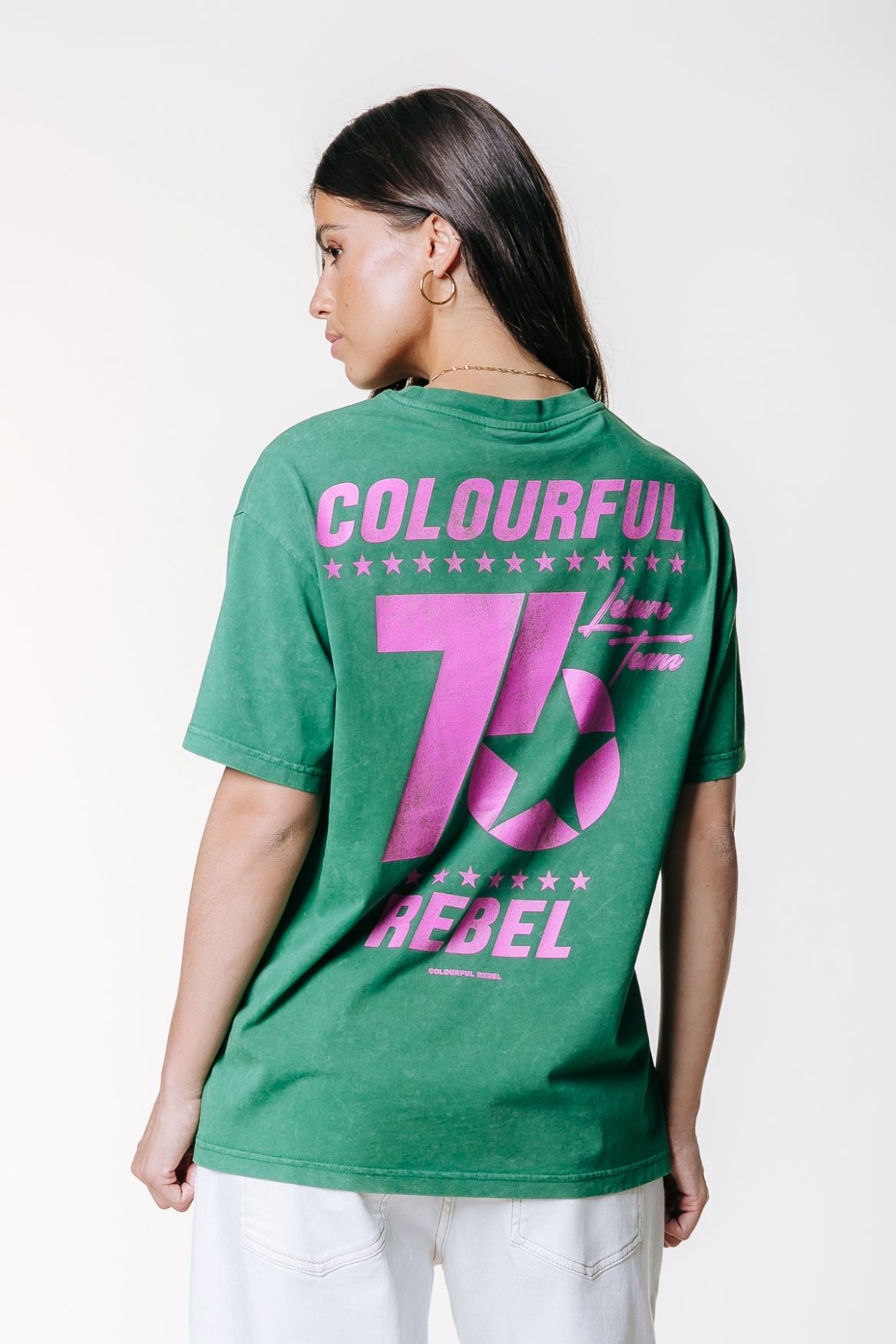 Colourful Rebel CR 76 Acid Wash Loosefit Tee 426 off green 00117325-EKA26011600000061