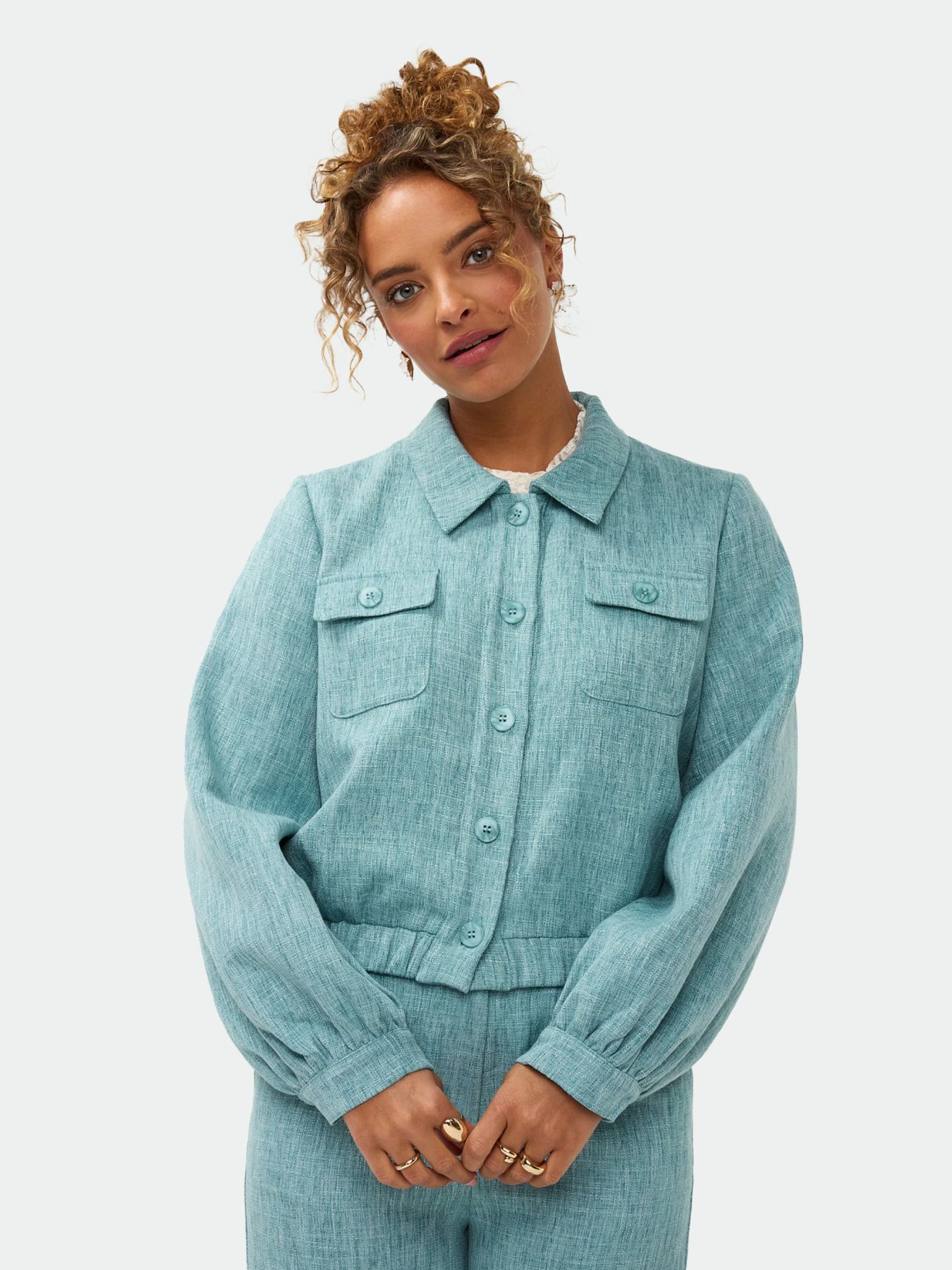 Ydence Jacket Jinte Turquoise Melange 2900164374031