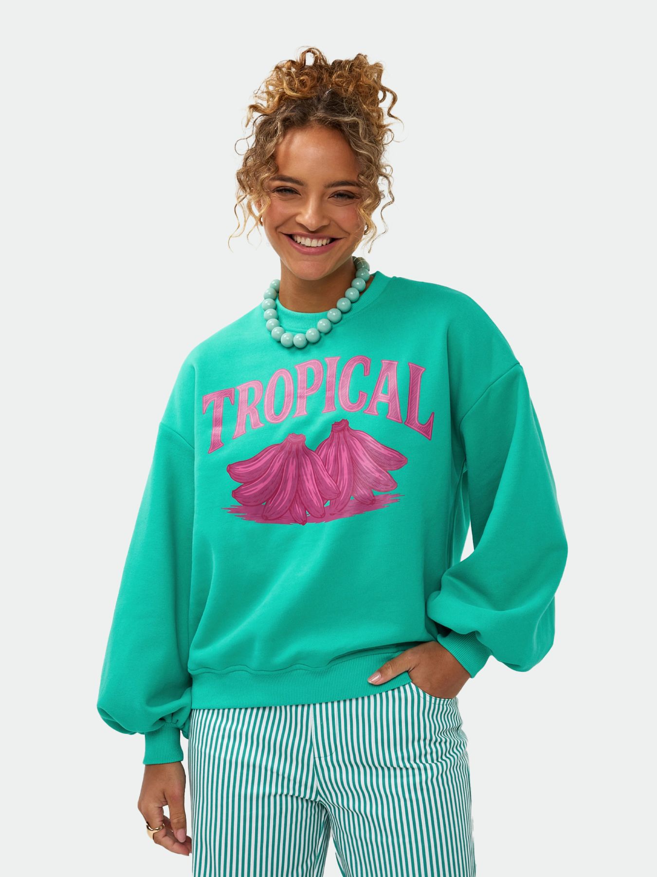 Ydence Sweater Tropical Sea Green 2900164376035