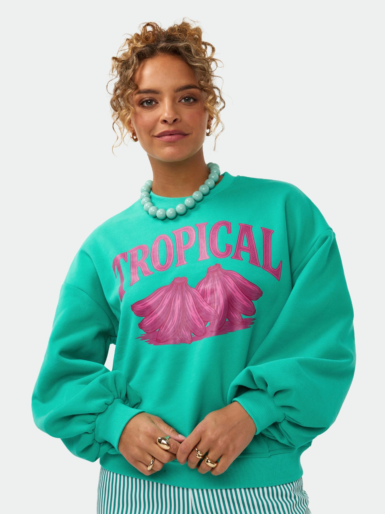 Ydence Sweater Tropical Sea Green 2900164376035
