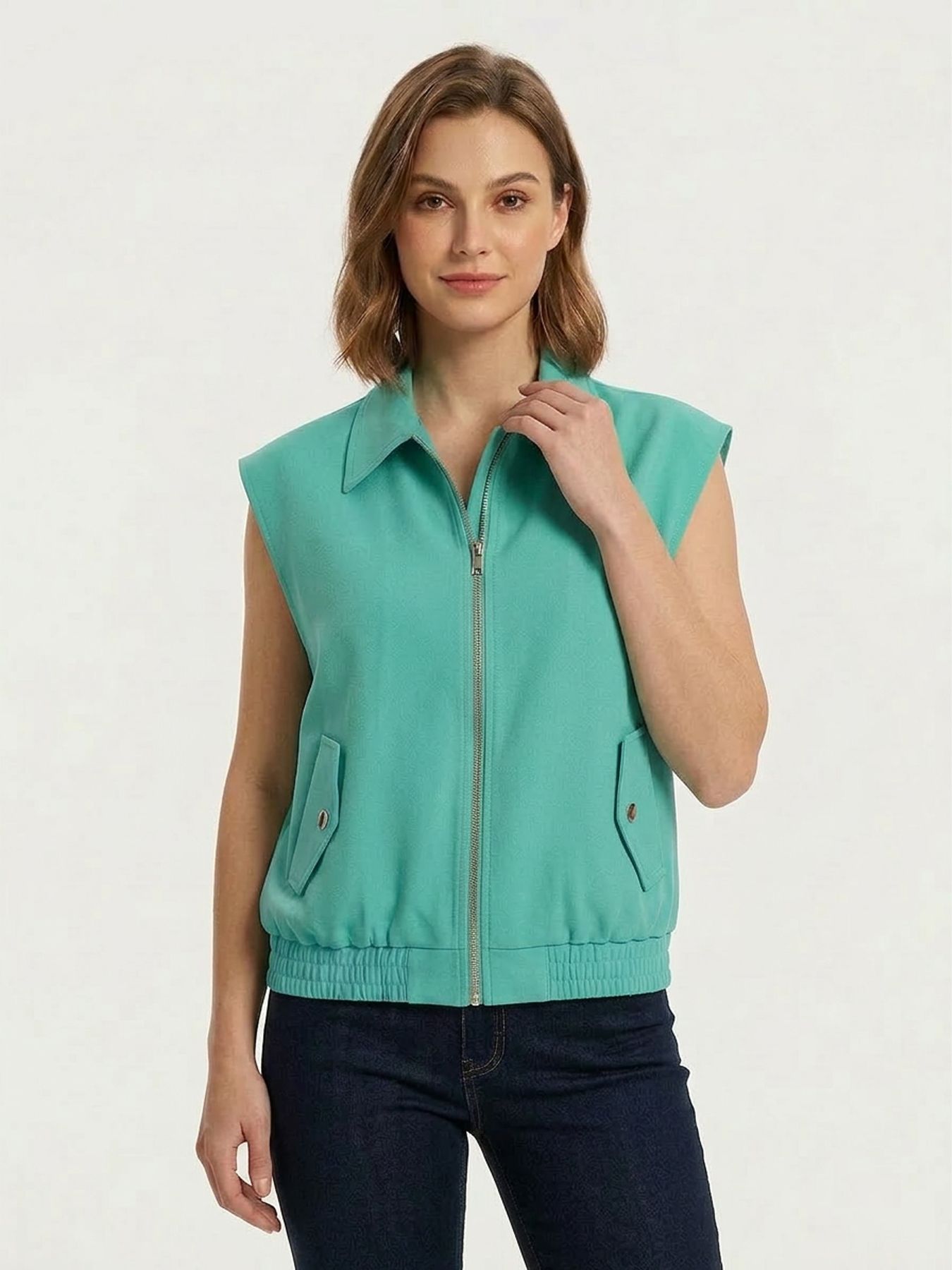 Ydence Gilet Danielle Sea Green 00117334-051