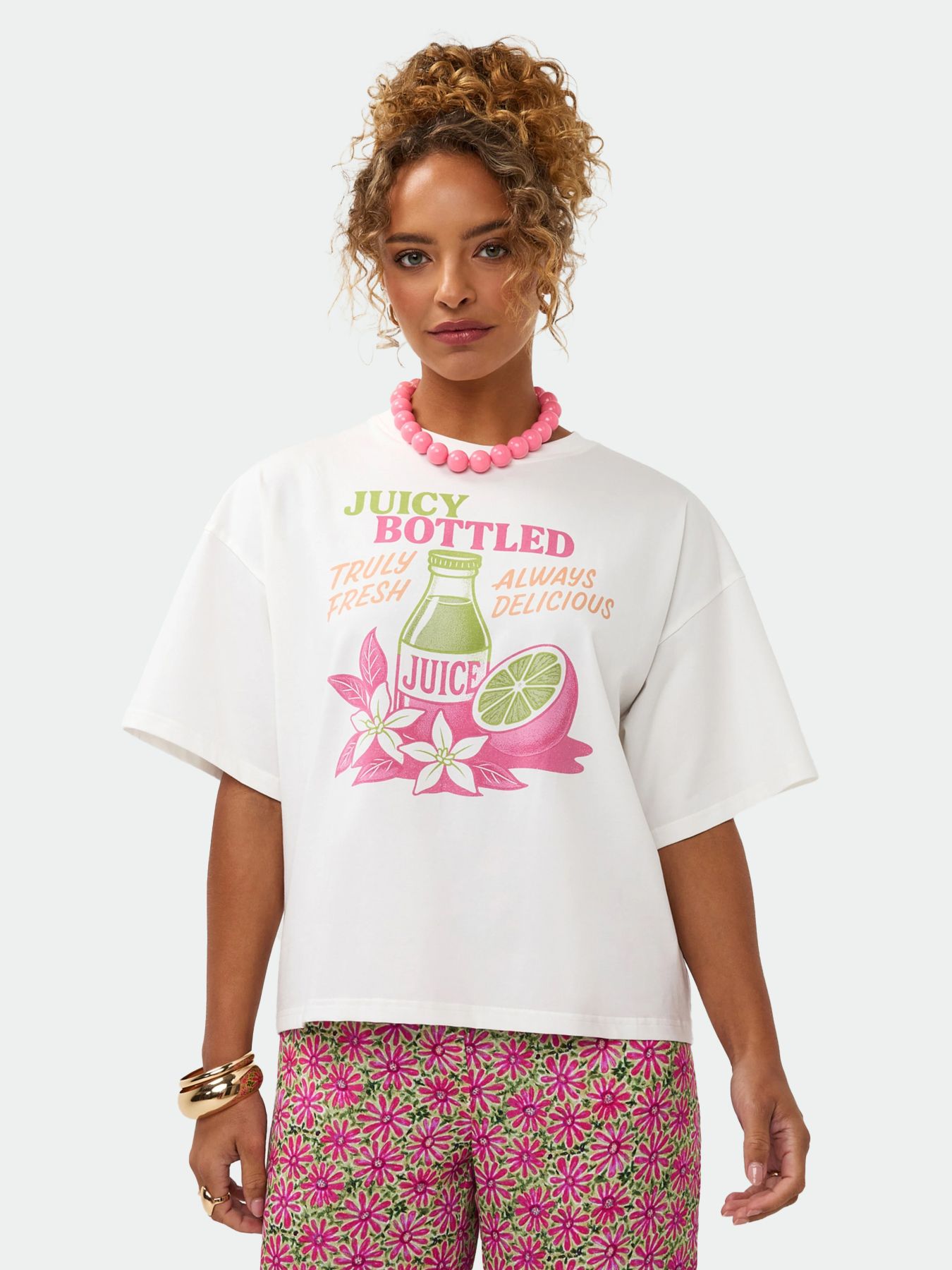 Ydence T-shirt Juicy bottle Berry Pink 2900164382029