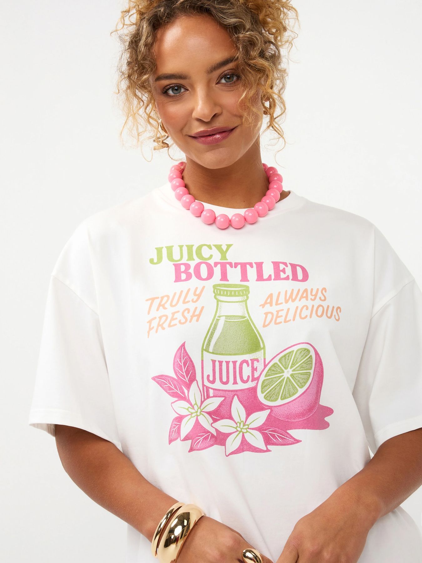 Ydence T-shirt Juicy bottle Berry Pink 2900164382029