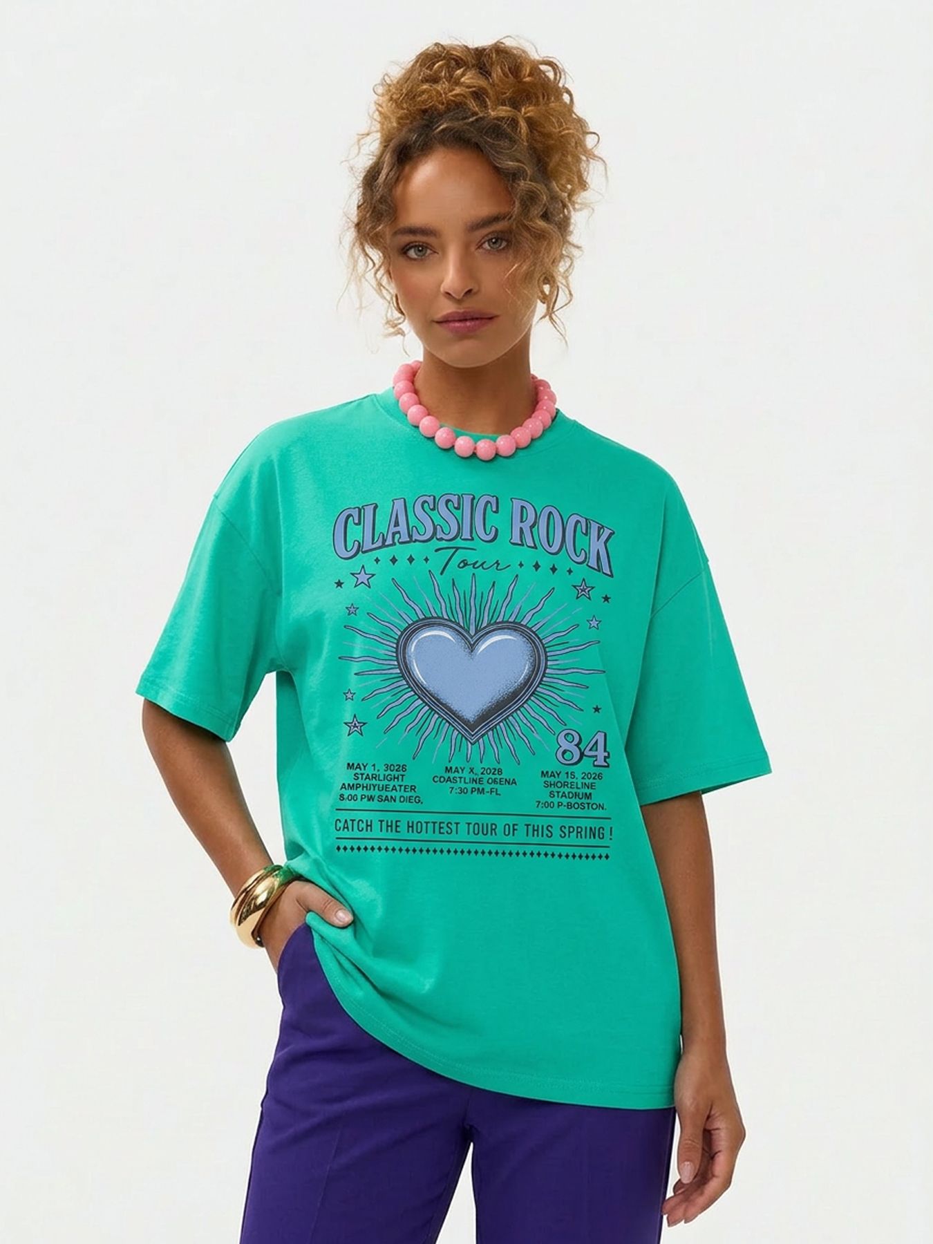 Ydence T-shirt Classic rock Sea Green 00117337-051