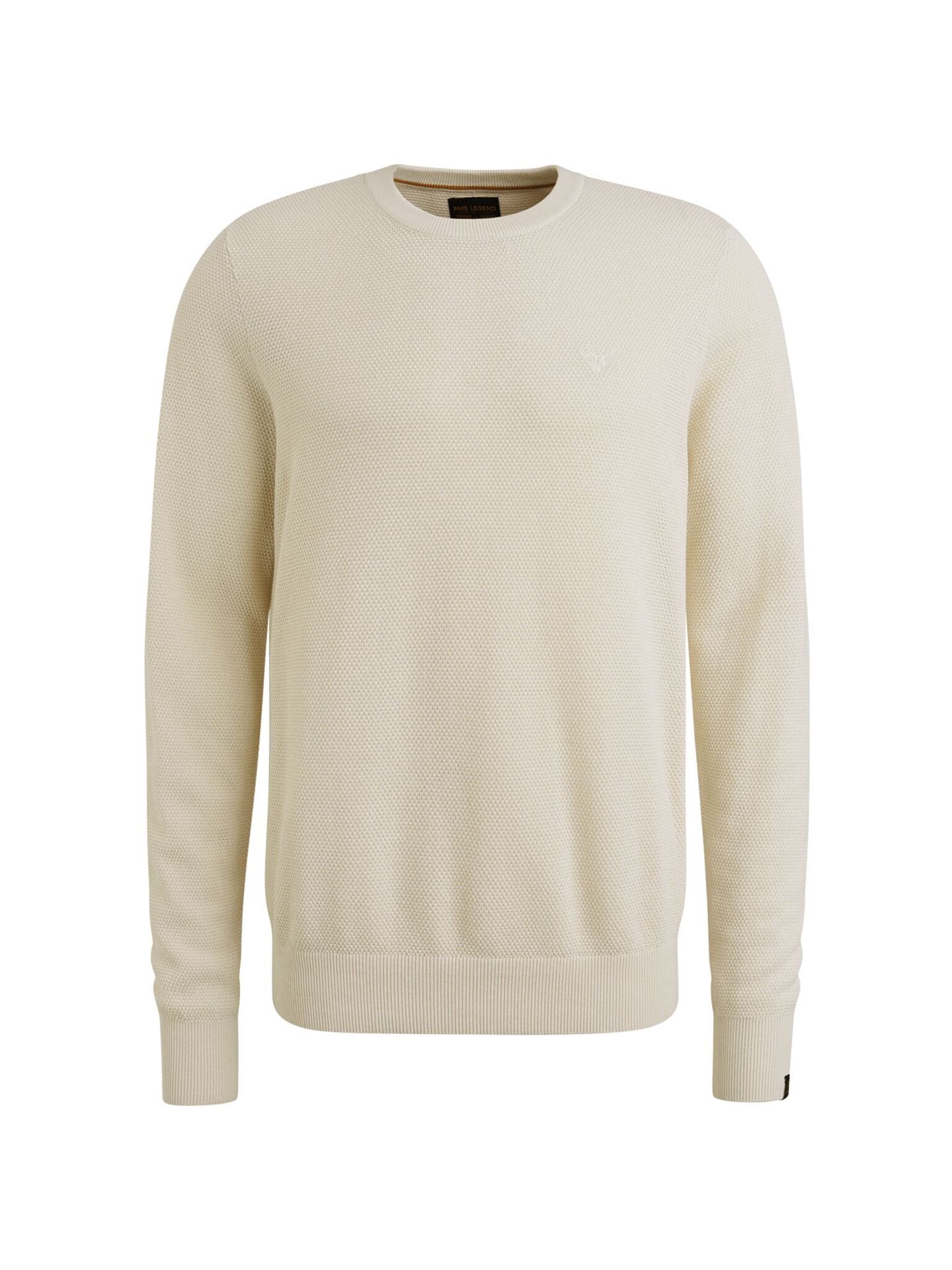 Pme Legend R-neck cotton modal Bone White Melee 00117340-910