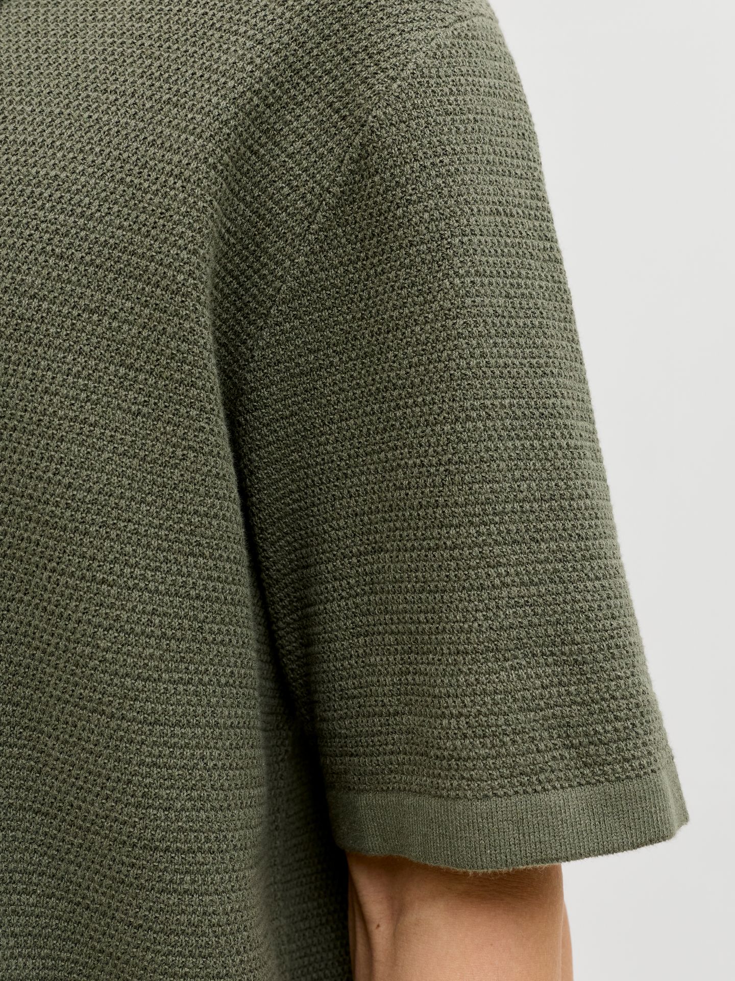 Jack & Jones JJEGEORGE KNIT POLO SS SN Dusty Olive 2900164395029