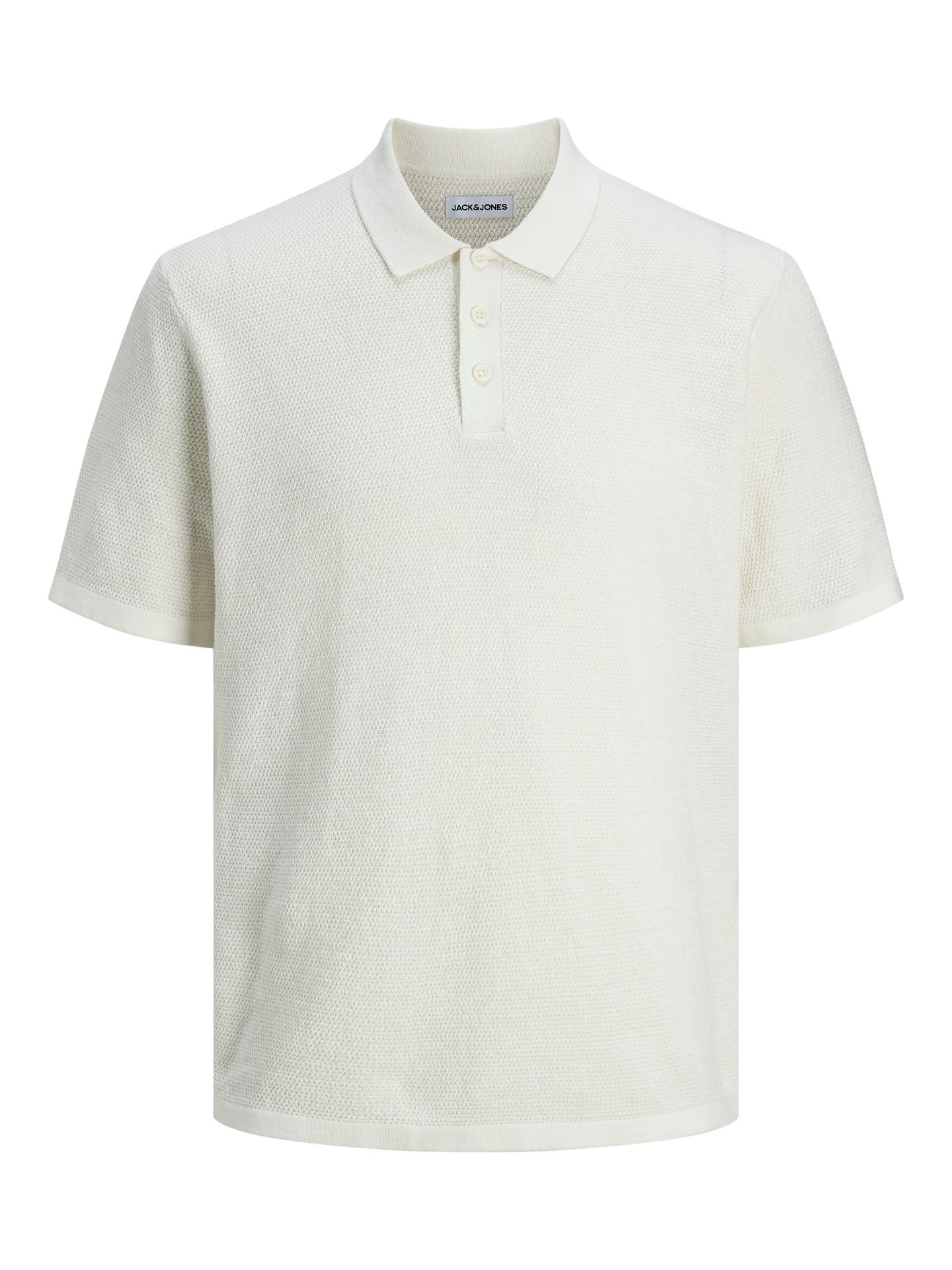 Jack & Jones JJEGEORGE KNIT POLO SS SN Cloud Dancer 00117343-EKA26011400000740