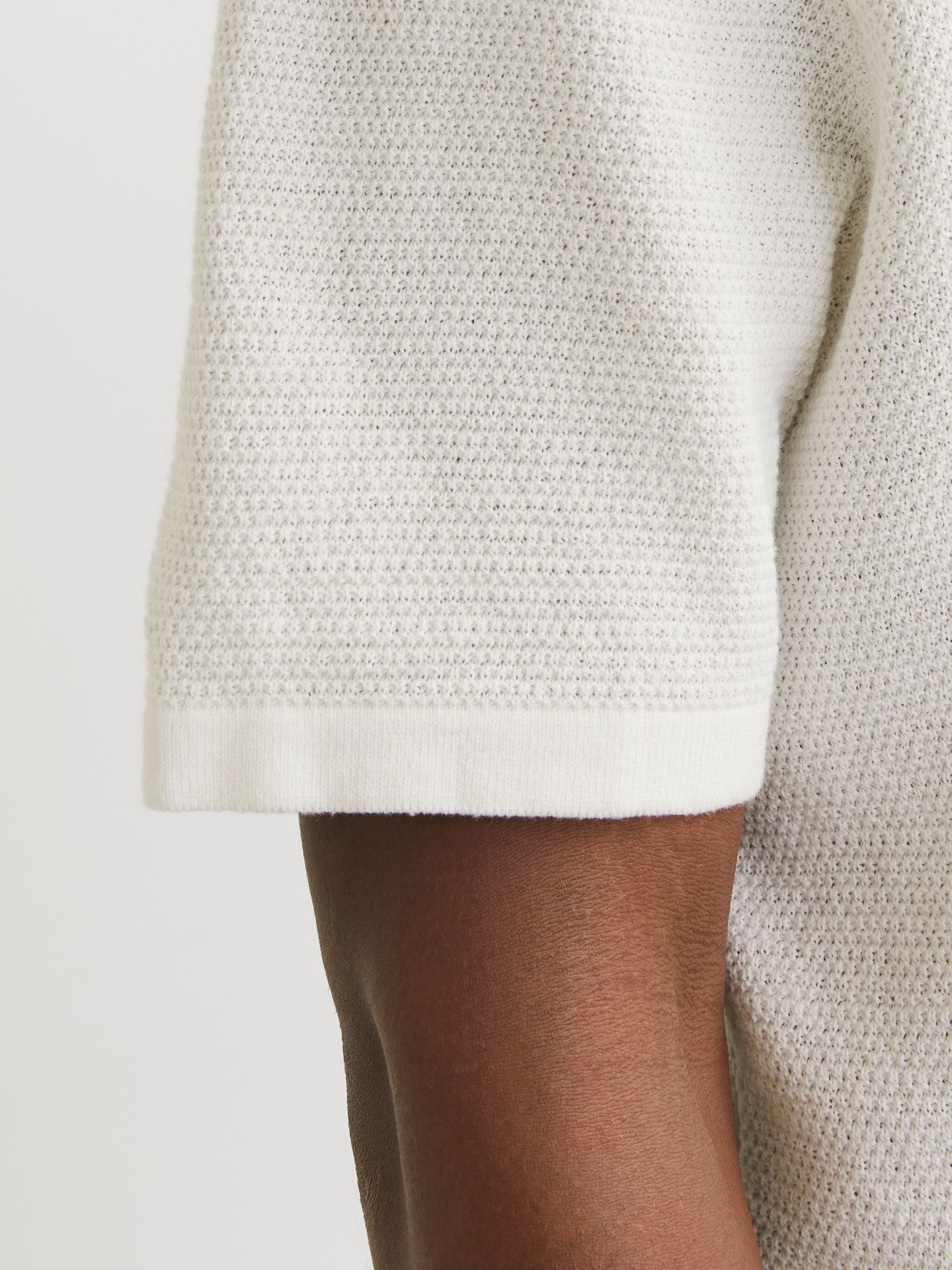 Jack & Jones JJEGEORGE KNIT POLO SS SN Cloud Dancer 2900165487013