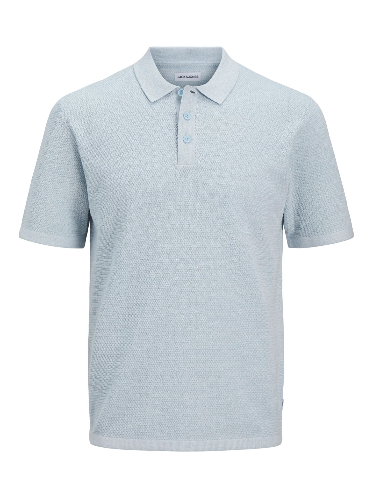 Jack & Jones JJEGEORGE KNIT POLO SS SN Chambray Blue/w. White 2900164396026