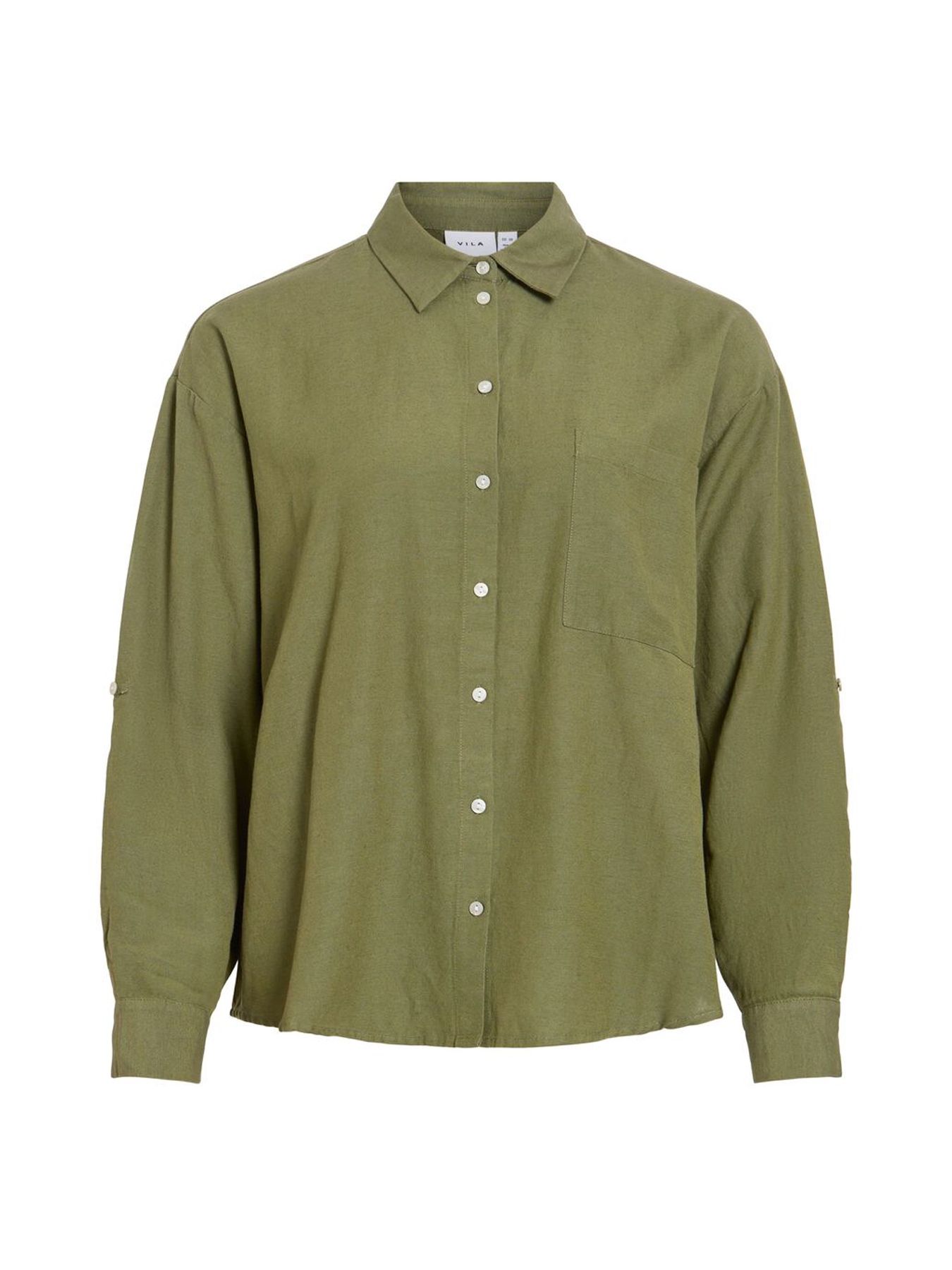 Vila VIPRISILLA L/S LOOSE SHIRT - NOOS Olivine 2900164419053