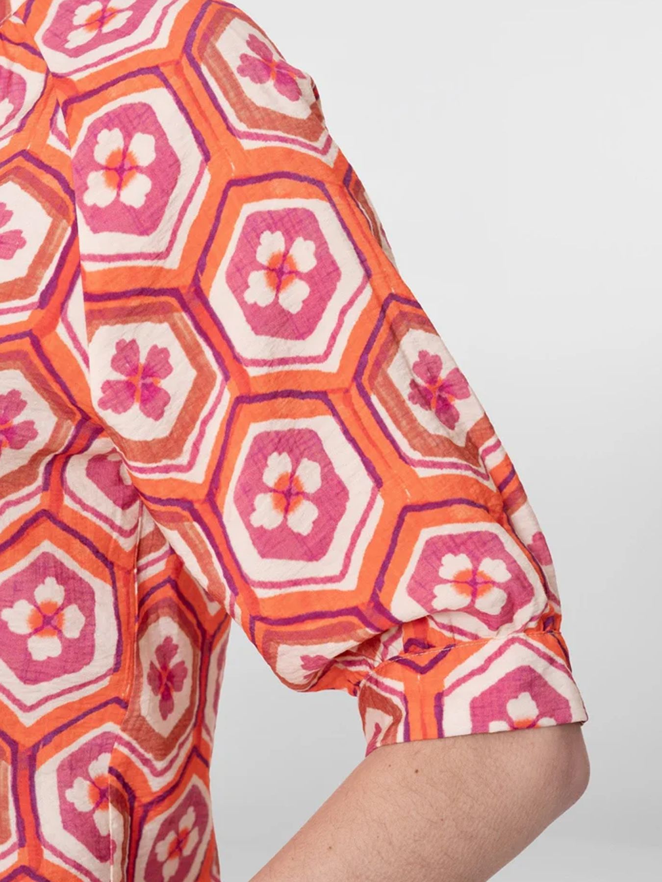 Geisha blouse 718 ecru/orange/cassis 2900164525075