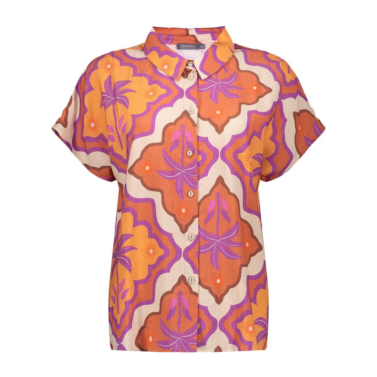 Geisha blouse 718 ecru/mango/purple 00117414-EKA26013800000097