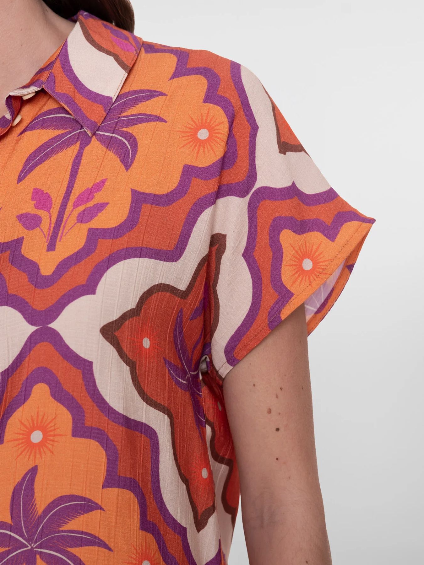 Geisha blouse 718 ecru/mango/purple 2900164526041