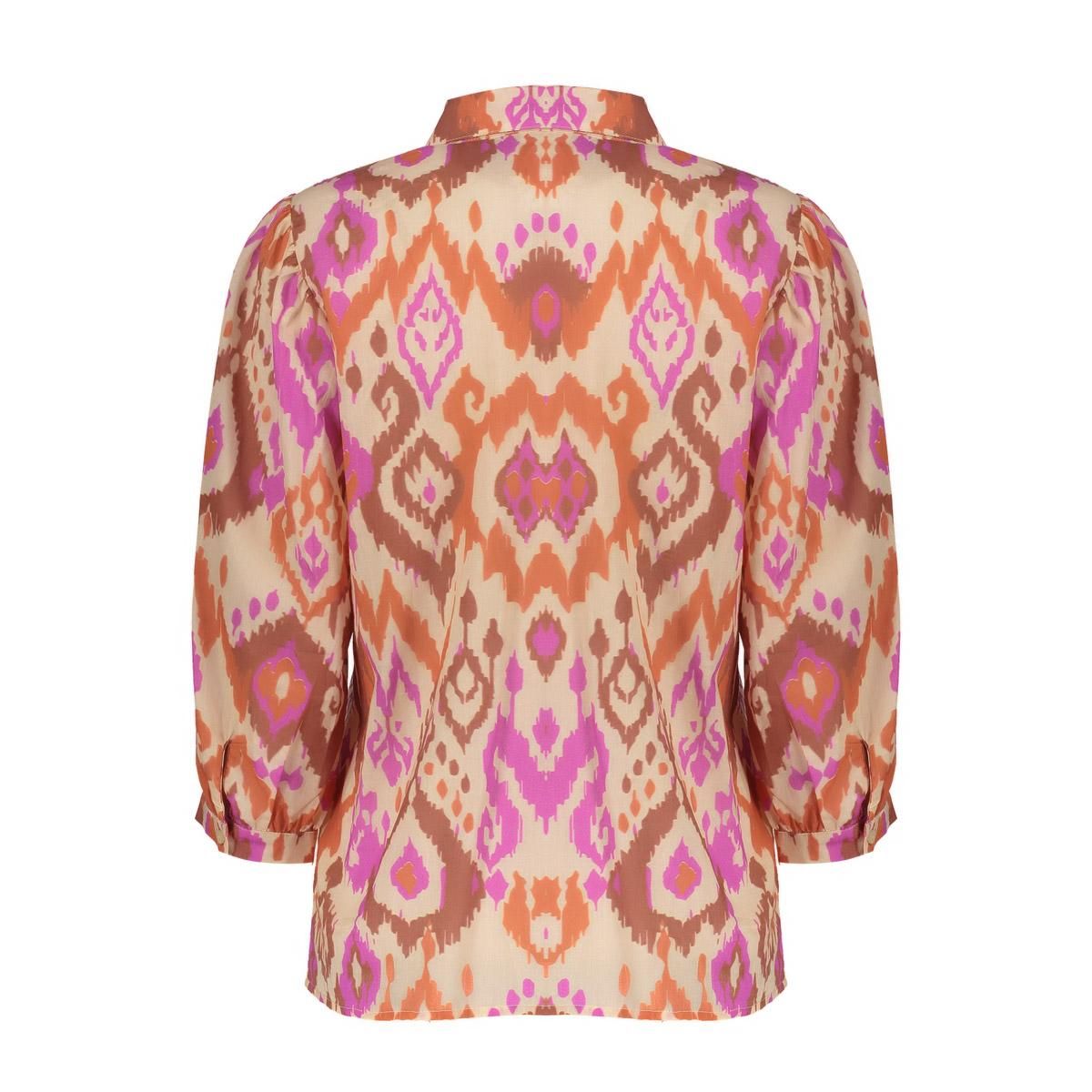 Geisha blouse 718 ecru/brown/cassis 2900164532066