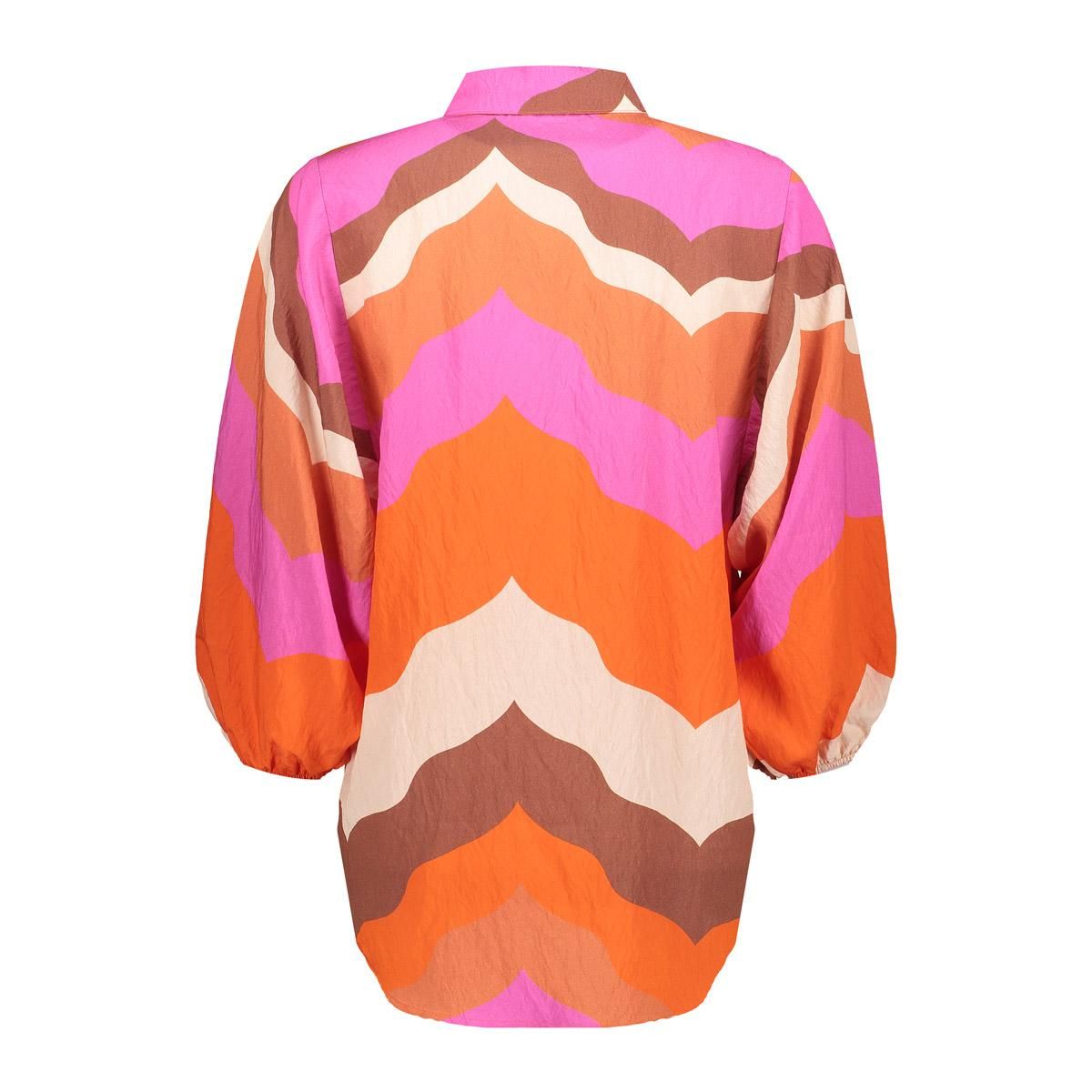 Geisha blouse 718 ecru/brown/cassis 2900164534060