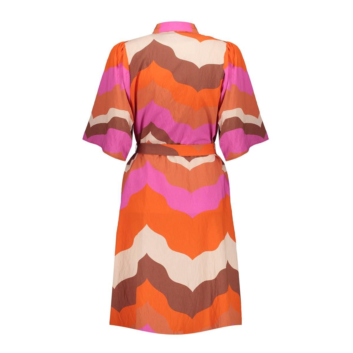 Geisha dress 718 ecru/brown/cassis 2900164535074