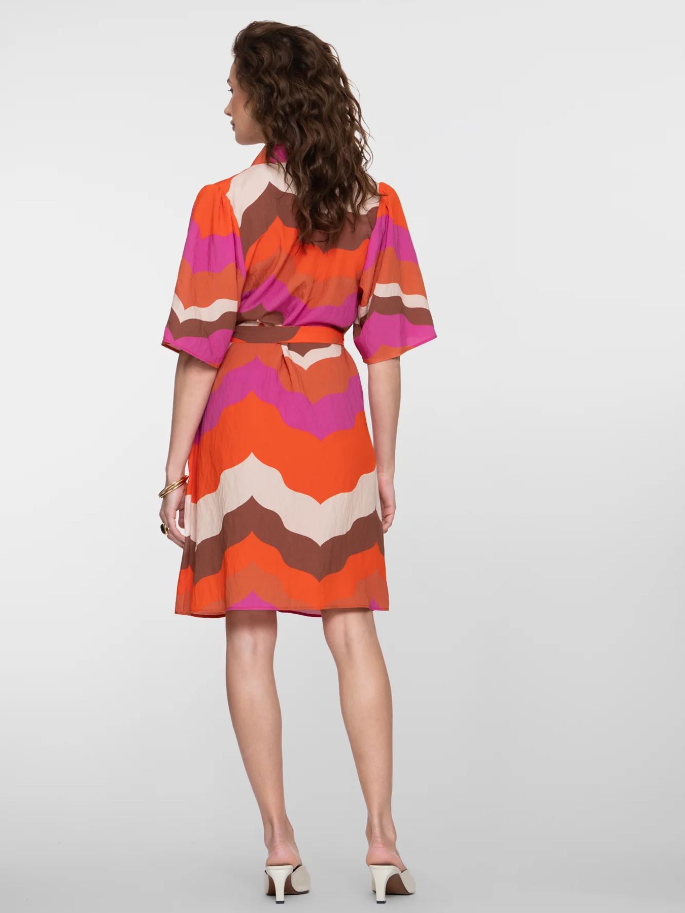 Geisha dress 718 ecru/brown/cassis 2900164535074