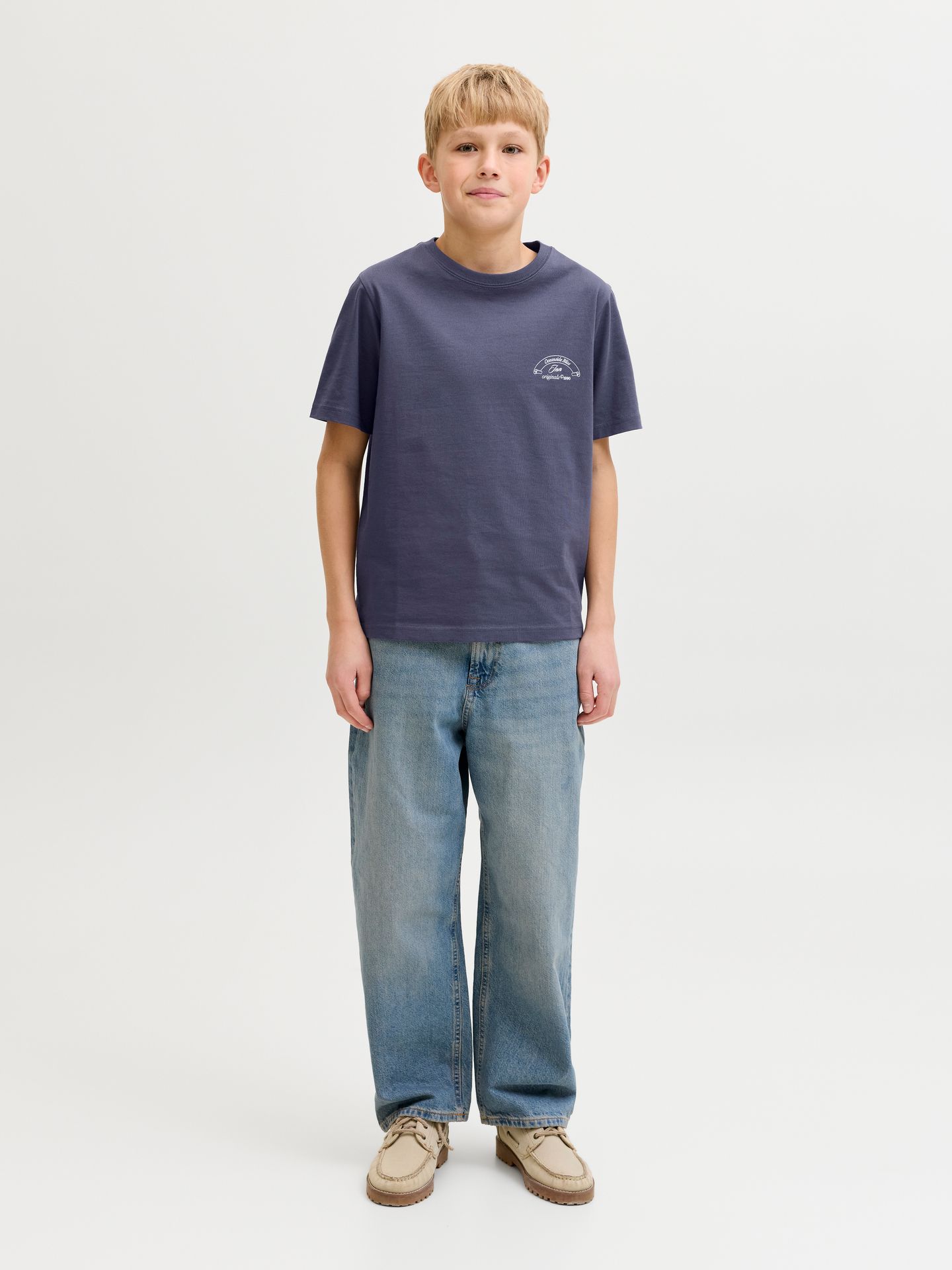 Jack & Jones JORMONTAUK PHOTO BACK TEE SS CN JNR Odyssey Gray 2900164786032