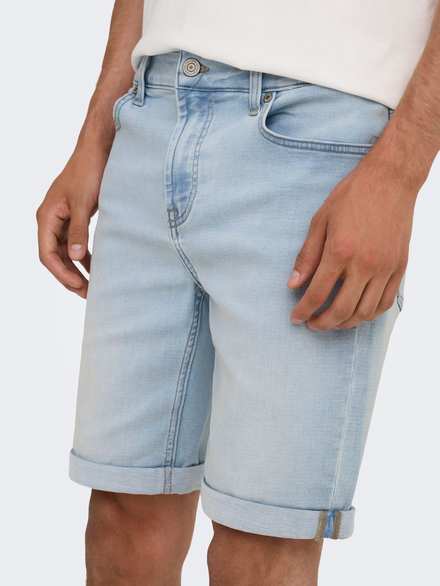 Only & Sons ONSPLY JOG LBD 0023 ANA DNM SHORTS Light Blue Denim 2900164787022