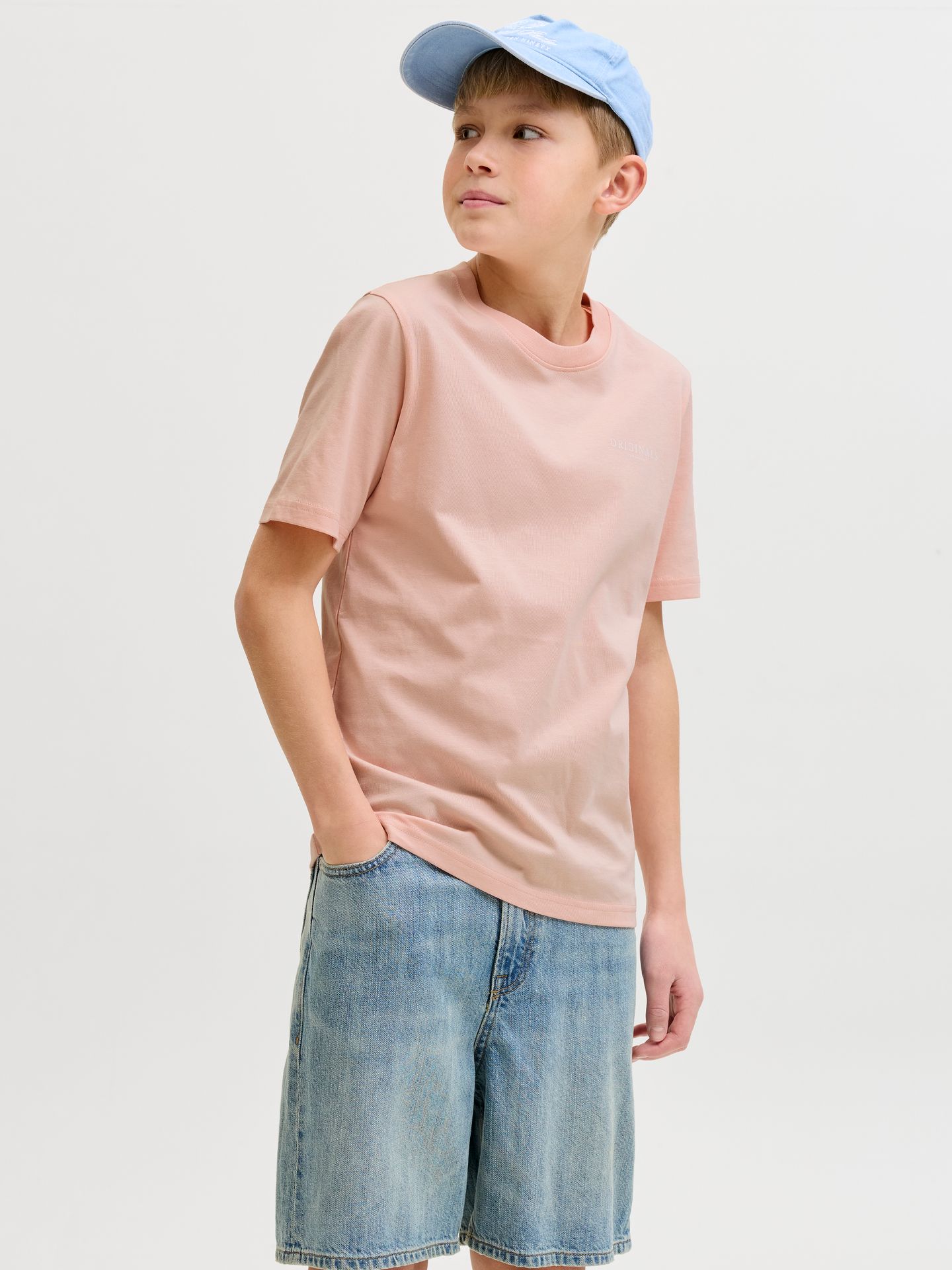 Jack & Jones JORMONTAUK AOP BACK TEE SS CN JNR Peach Melba 00117666-EKA26011400003360