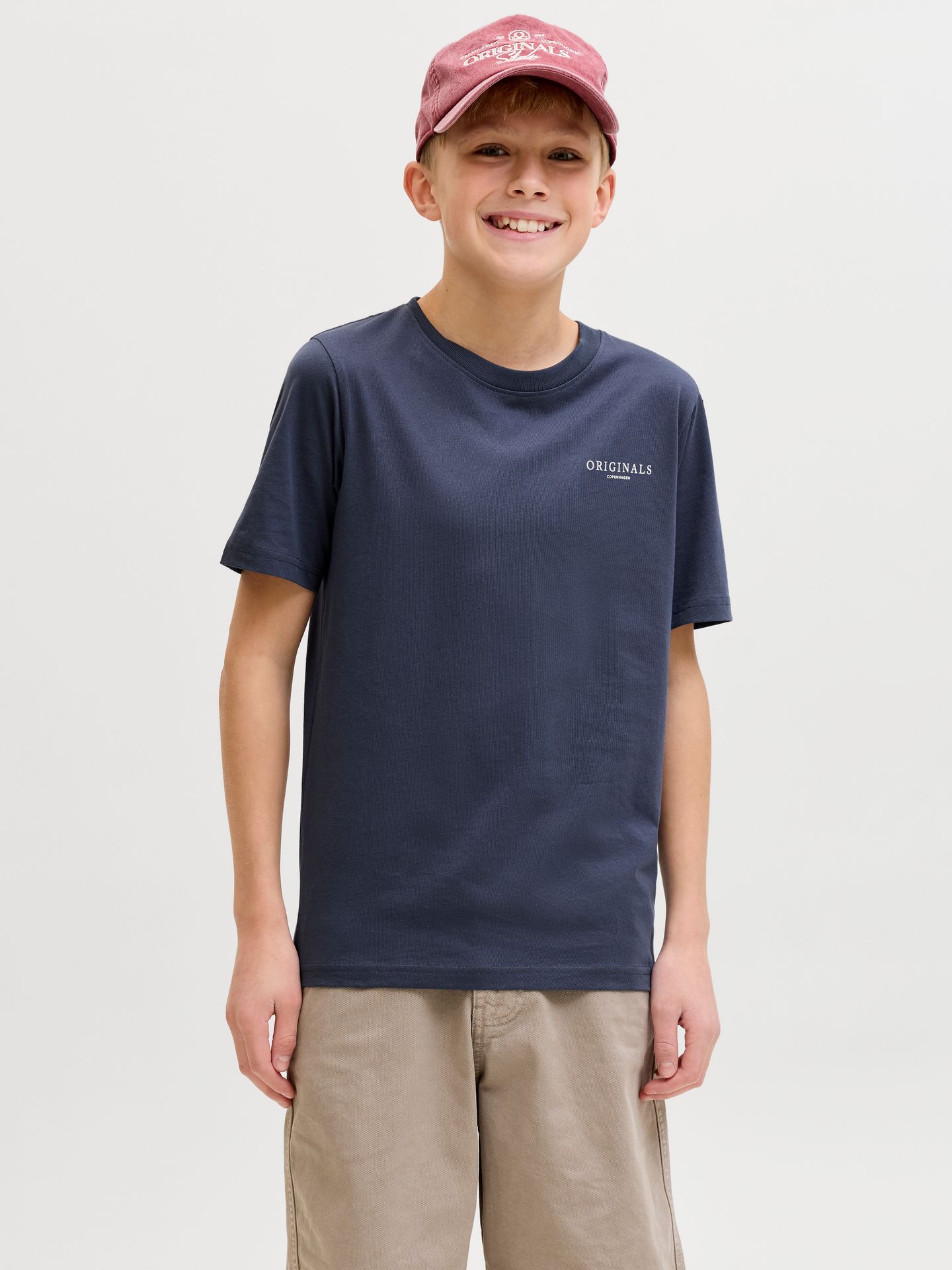 Jack & Jones JORMONTAUK AOP BACK TEE SS CN JNR Odyssey Gray 00117666-EKA26011400003361