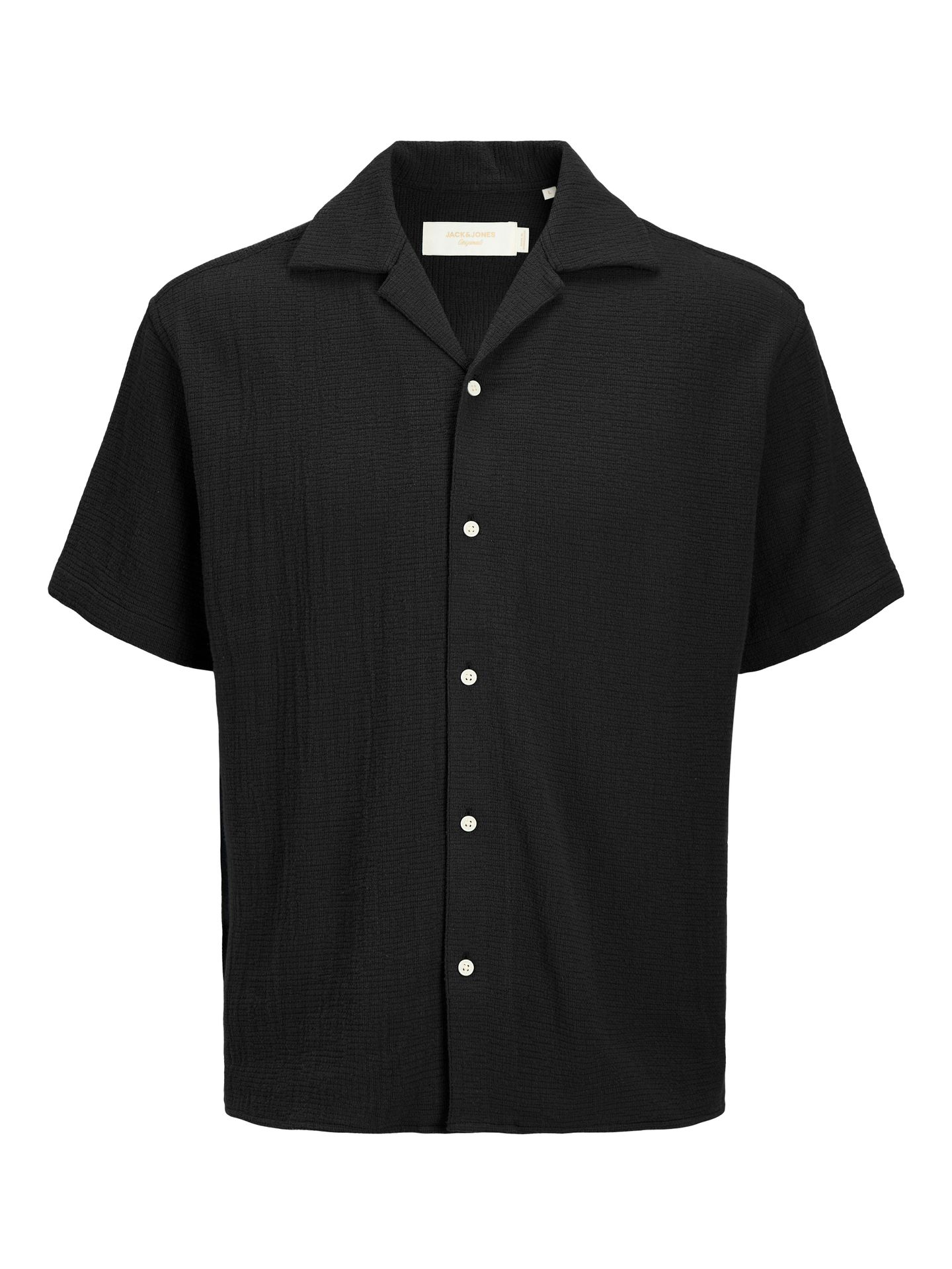 Jack & Jones JJECOBA STRIPE RESORT SHIRT SS SN Black 00117671-EKA26011400000232