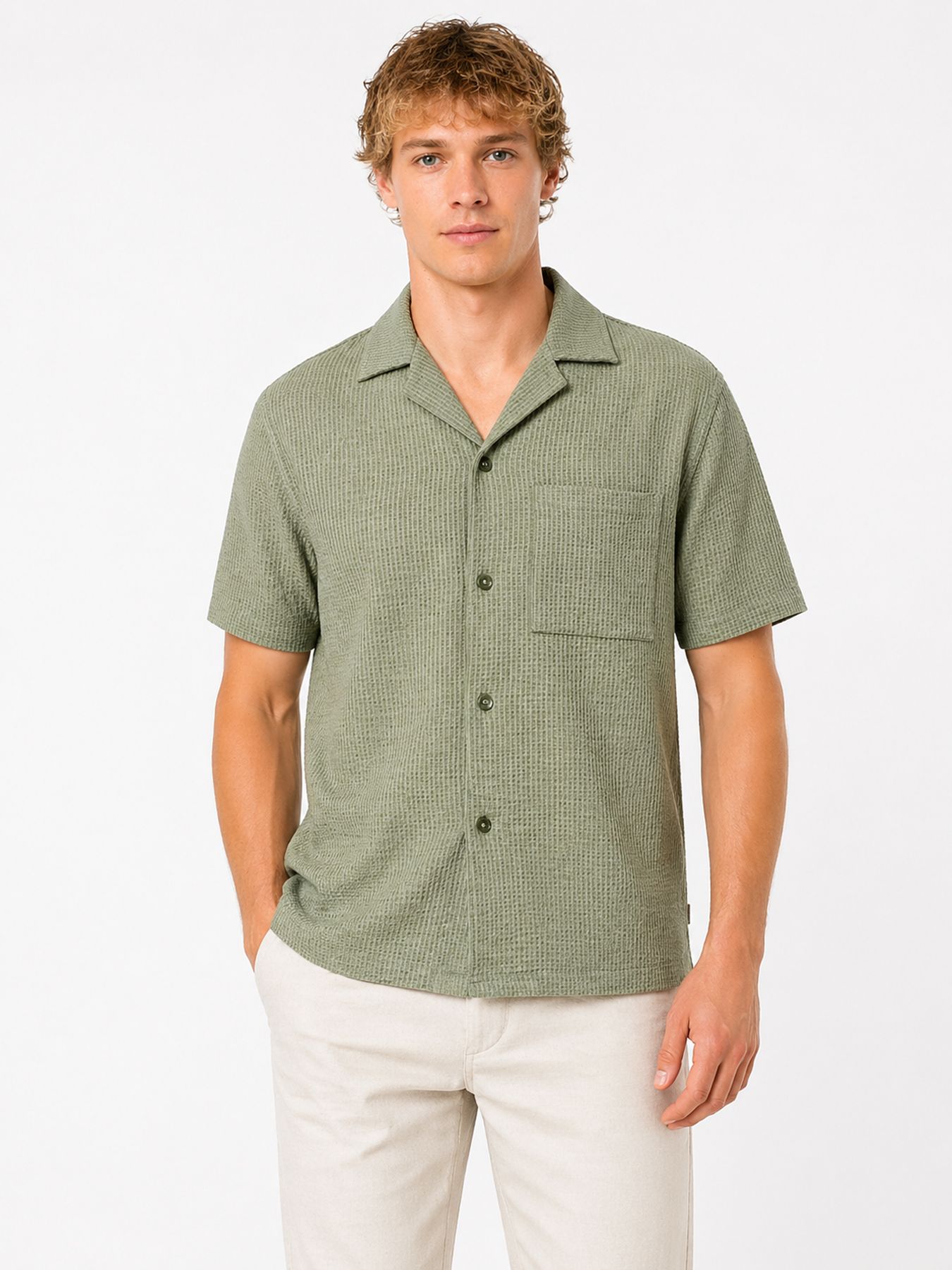 Only & Sons ONSKIAN LIFE SEERSUCKER STRP SS SHI Olive Night/MULTICOLOR BOAT/UMBRELL 00117672-EKA26011400001538