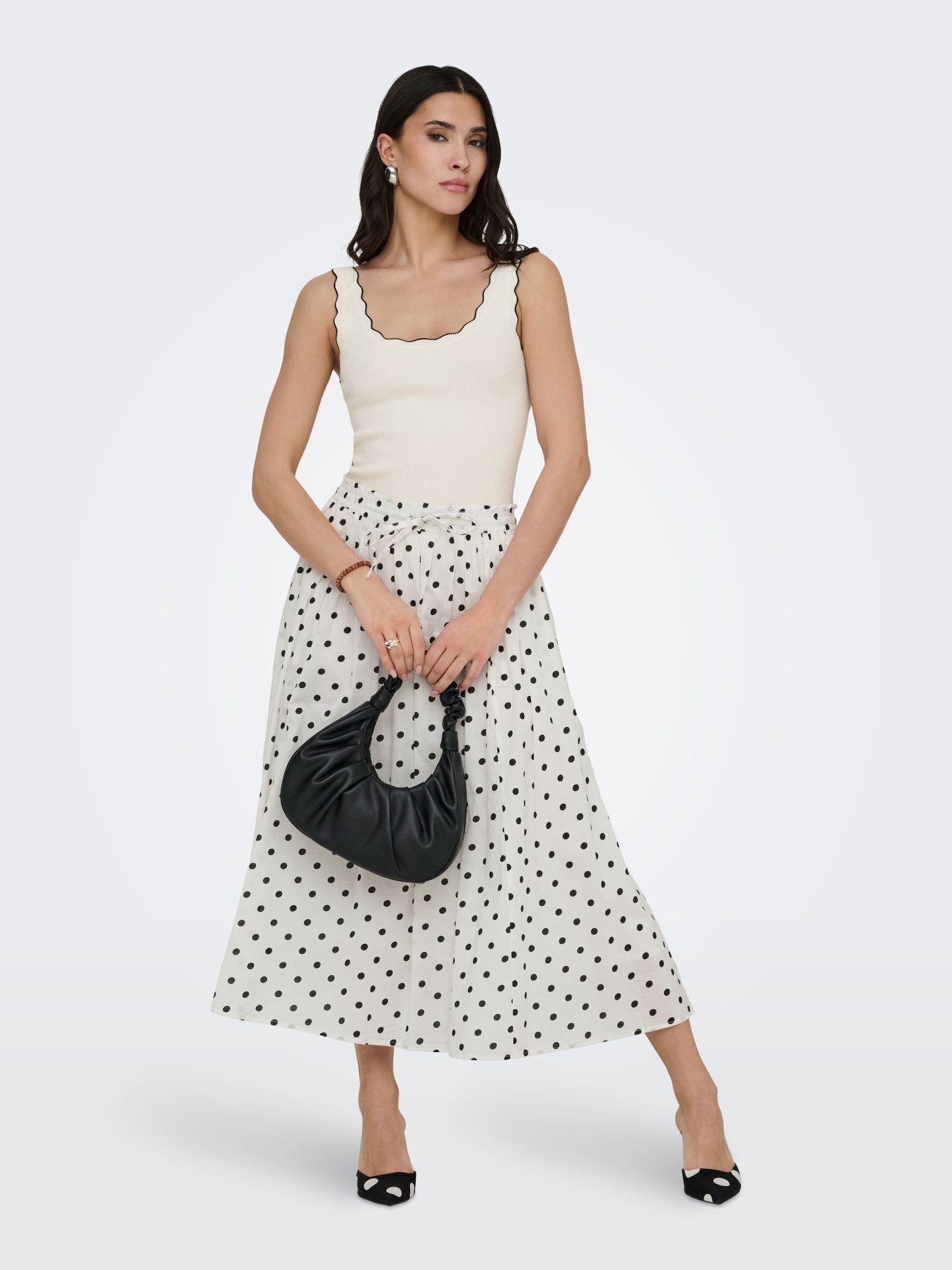 JDY JDYNANNA S/L SCALLOP EDGE TOP KNT N Cloud Dancer/Dubarry 2900165106044