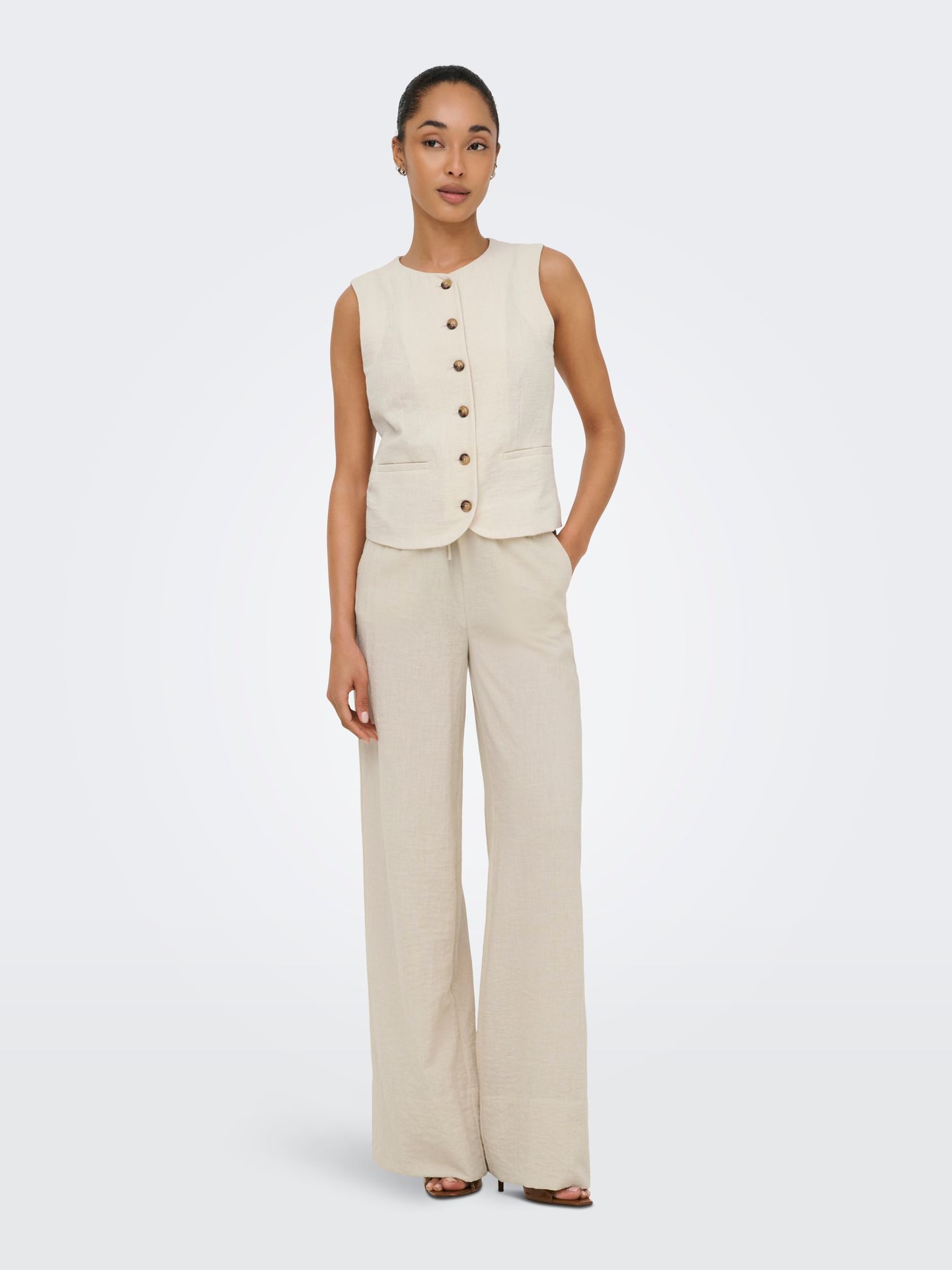 Only JDYCARA S/L WAISTCOAT TLR Oatmeal 2900165108017