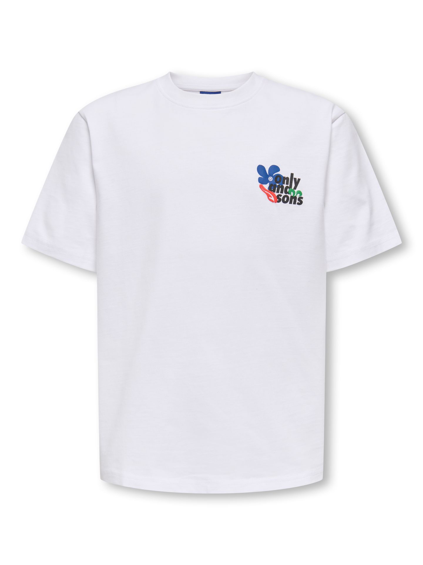 Only & Sons OSJEUPHLORIC LIFE FLOWER RLX SS TEE Bright White/VINEDOS 2900165110034