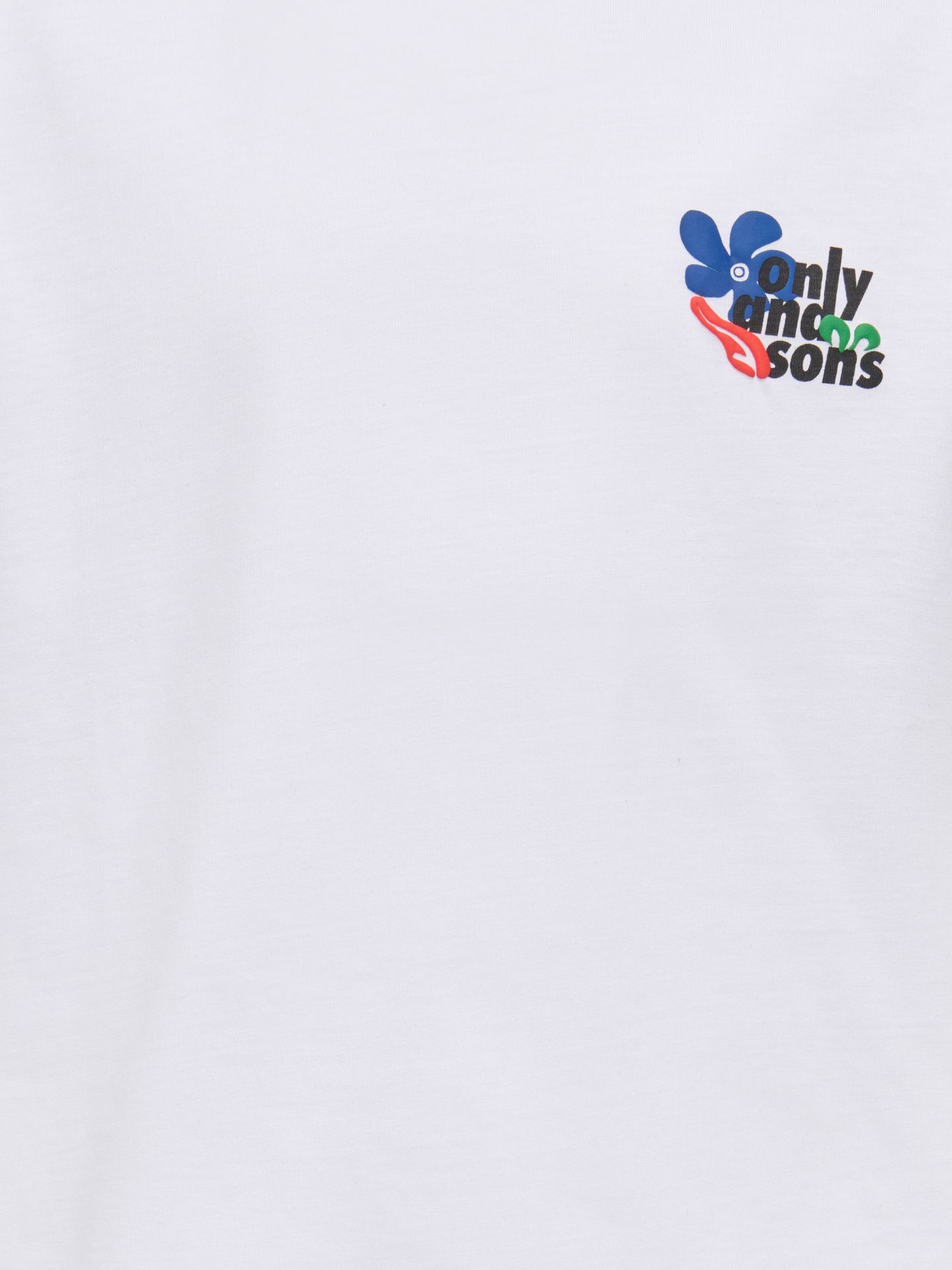 Only & Sons OSJEUPHLORIC LIFE FLOWER RLX SS TEE Bright White/VINEDOS 2900165110034