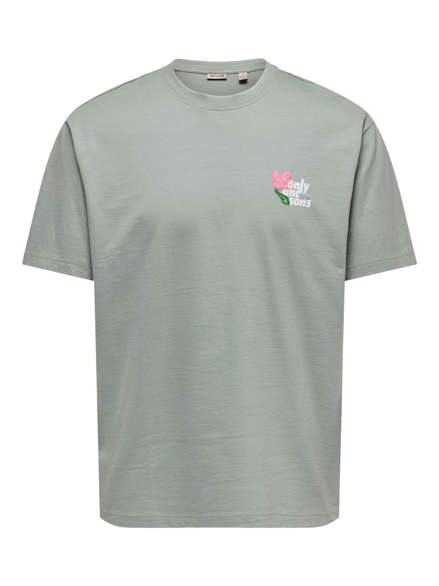 Only & Sons OSJEUPHLORIC LIFE FLOWER RLX SS TEE Iceberg Green/FLOWER ICBERG GREEN 2900165112038