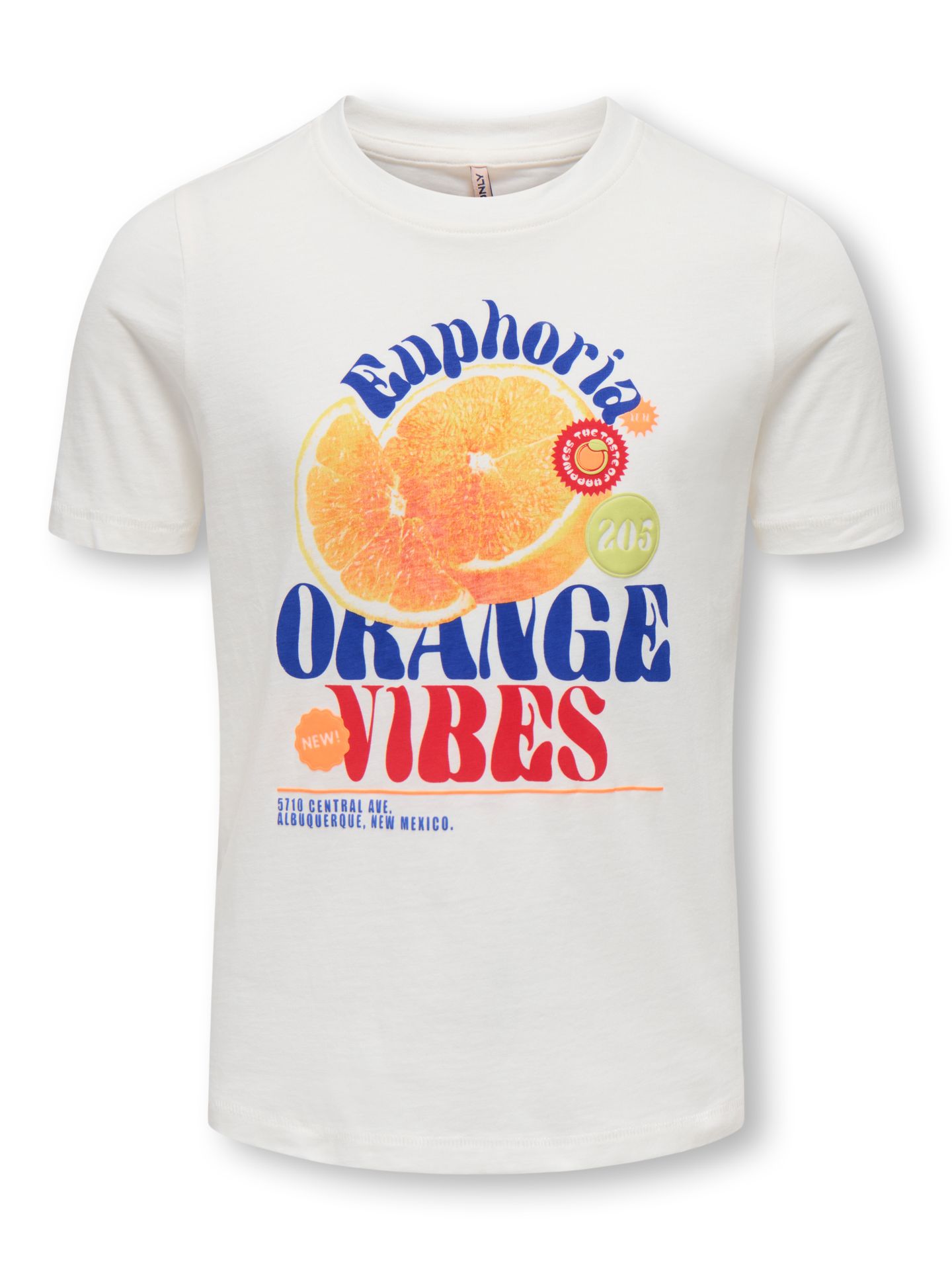 Only KOGBOLETTE LIFE S/S TOP JRS Cloud Dancer/Pomegranate 2900165114032